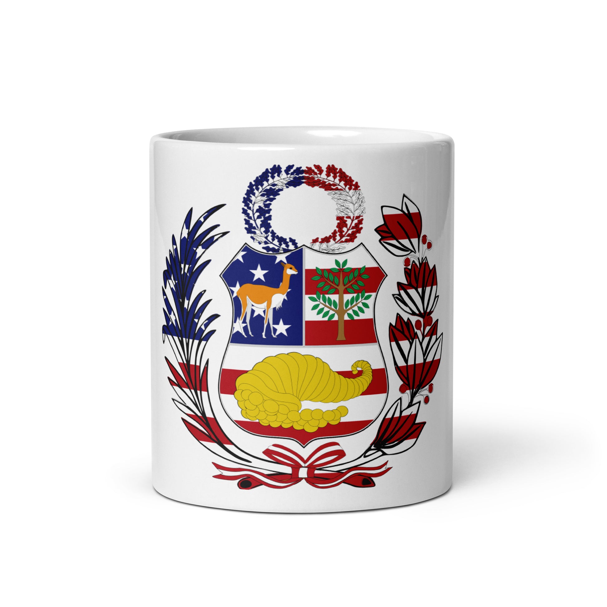 Peruvian American 11oz white mug