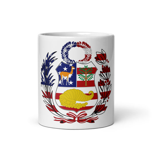 Peruvian American 11oz white mug