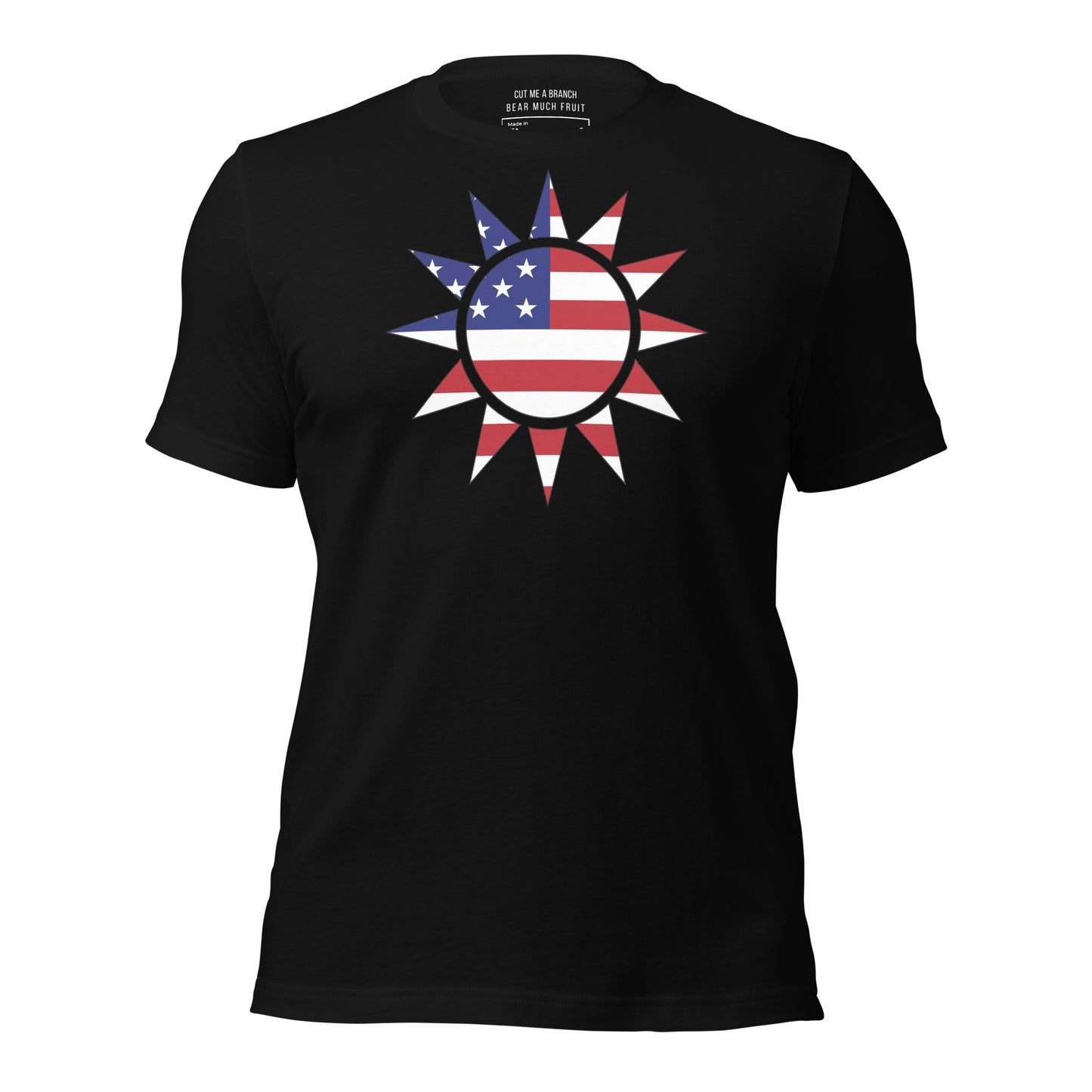 Taiwanese American black t-shirt made in USA front