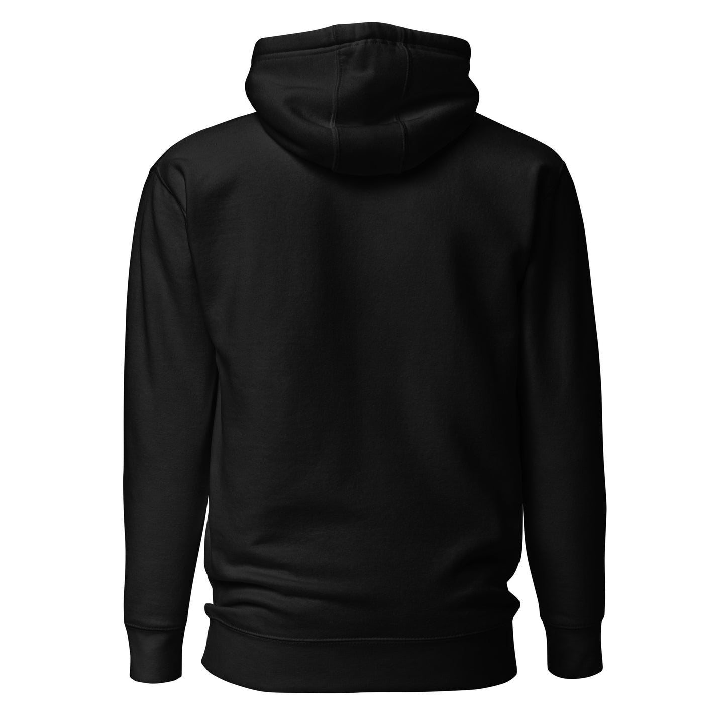 Chinese American black hoodie back