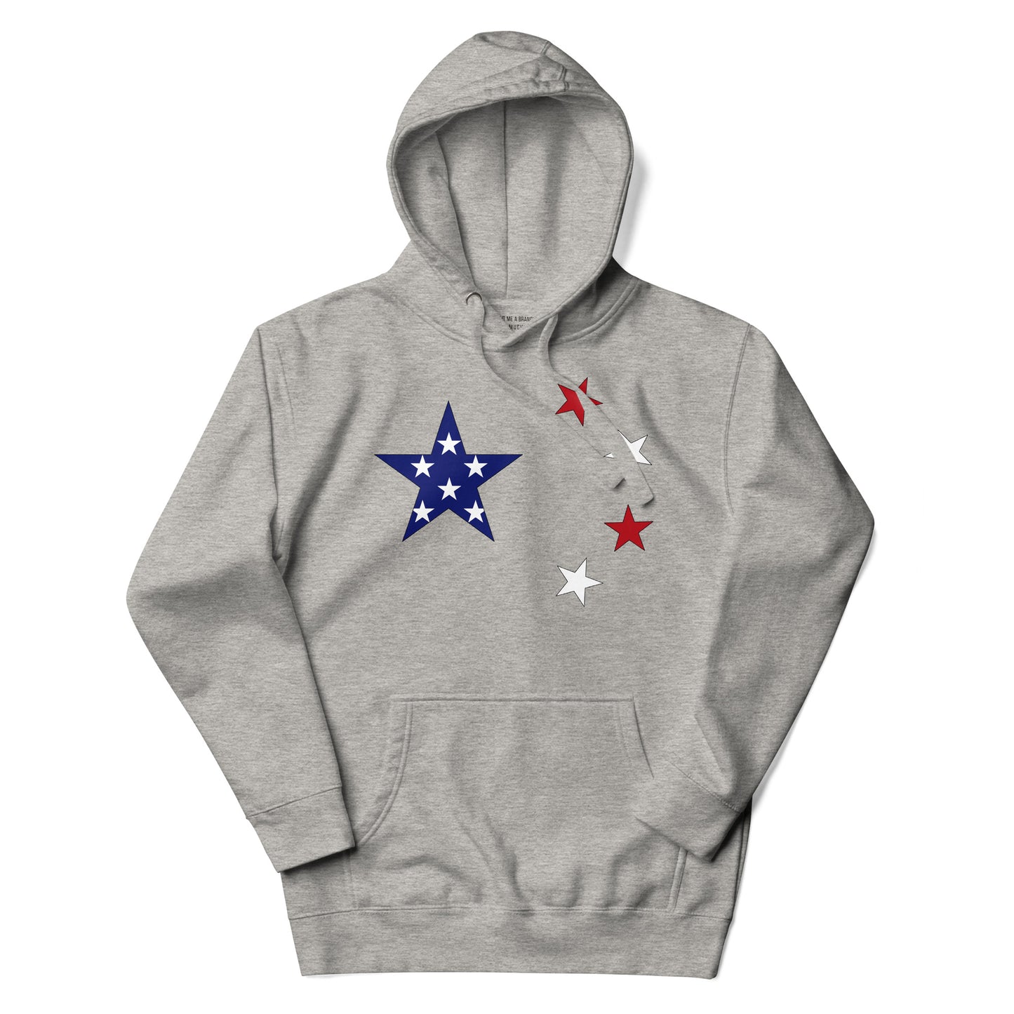 Chinese American carbon grey hoodie flat