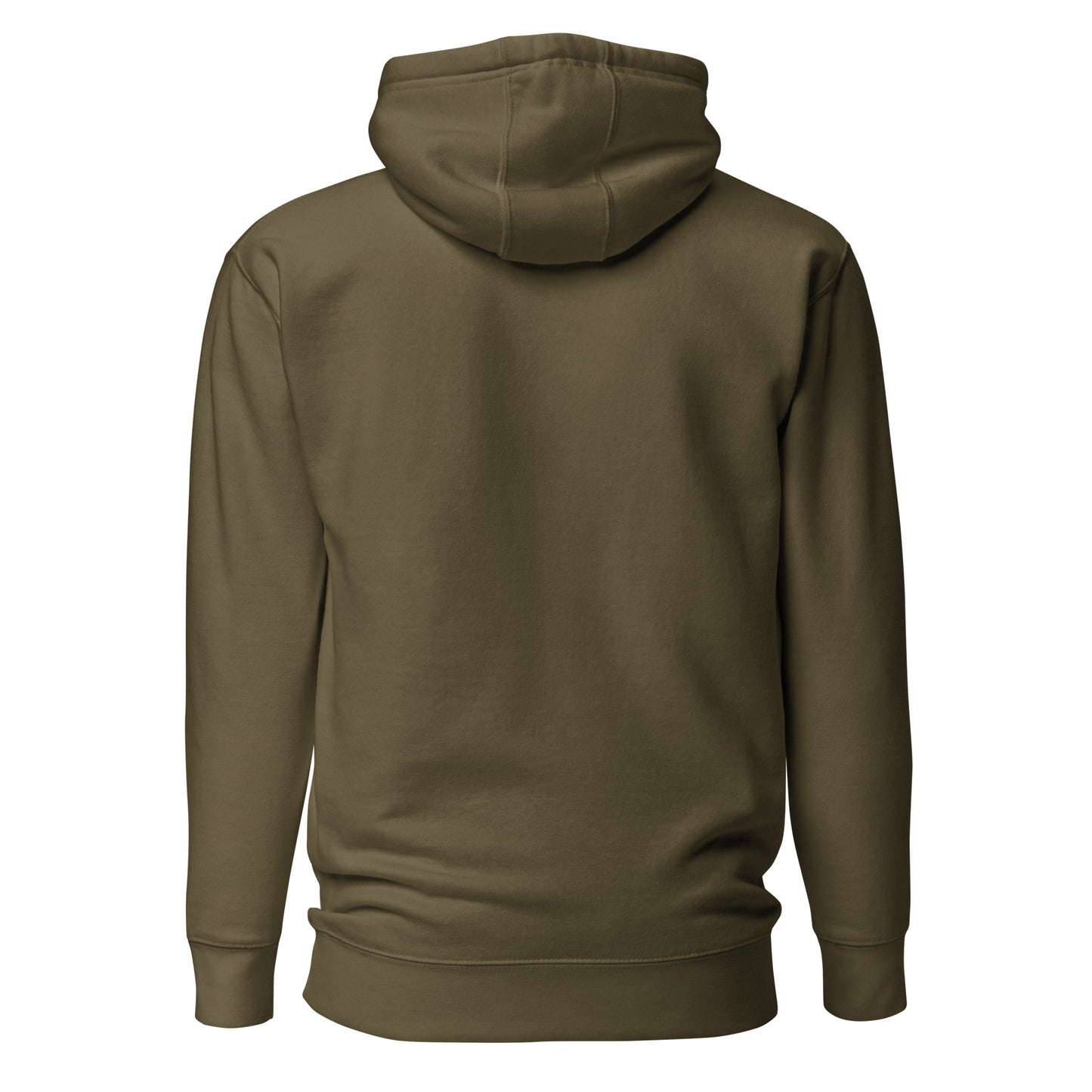 Chinese American military green hoodie back