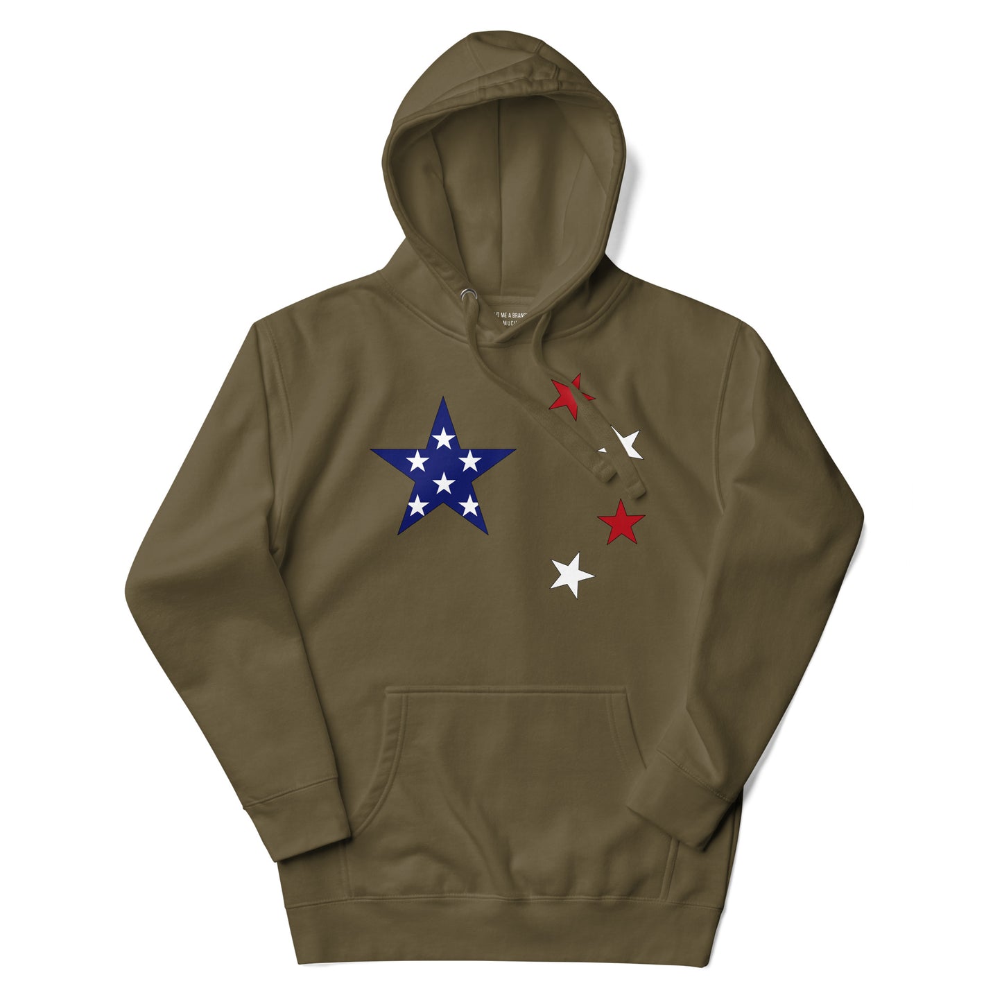 Chinese American military green hoodie flat