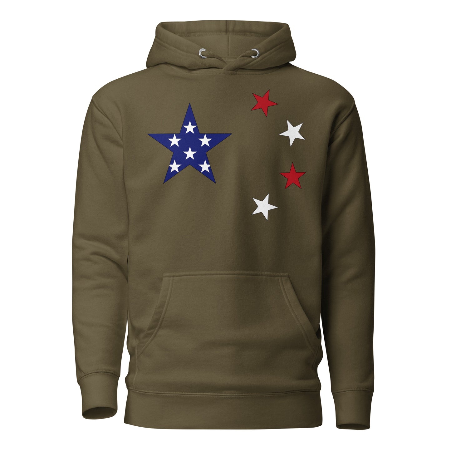 Chinese American military green hoodie