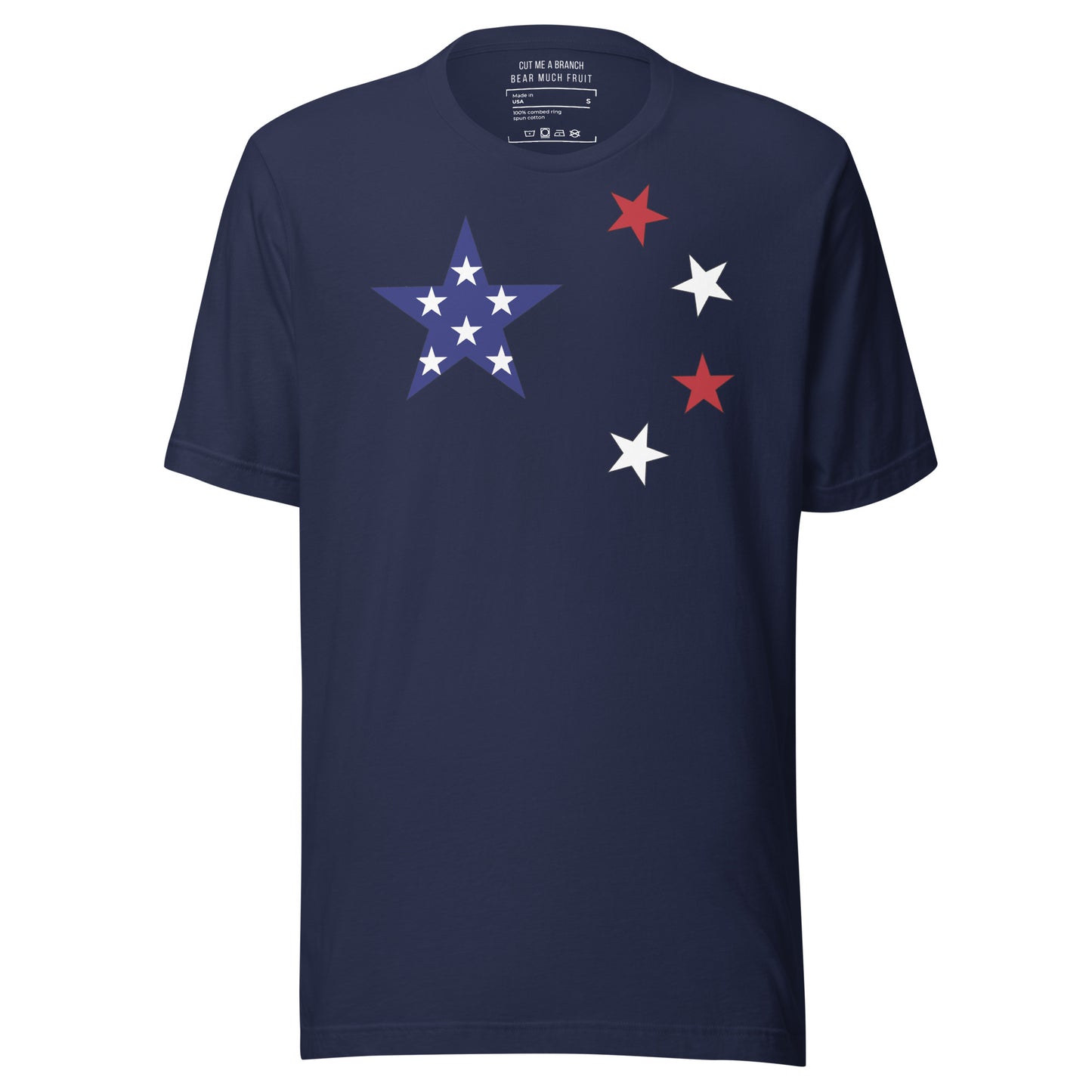 Chinese American navy blue t-shirt made in USA