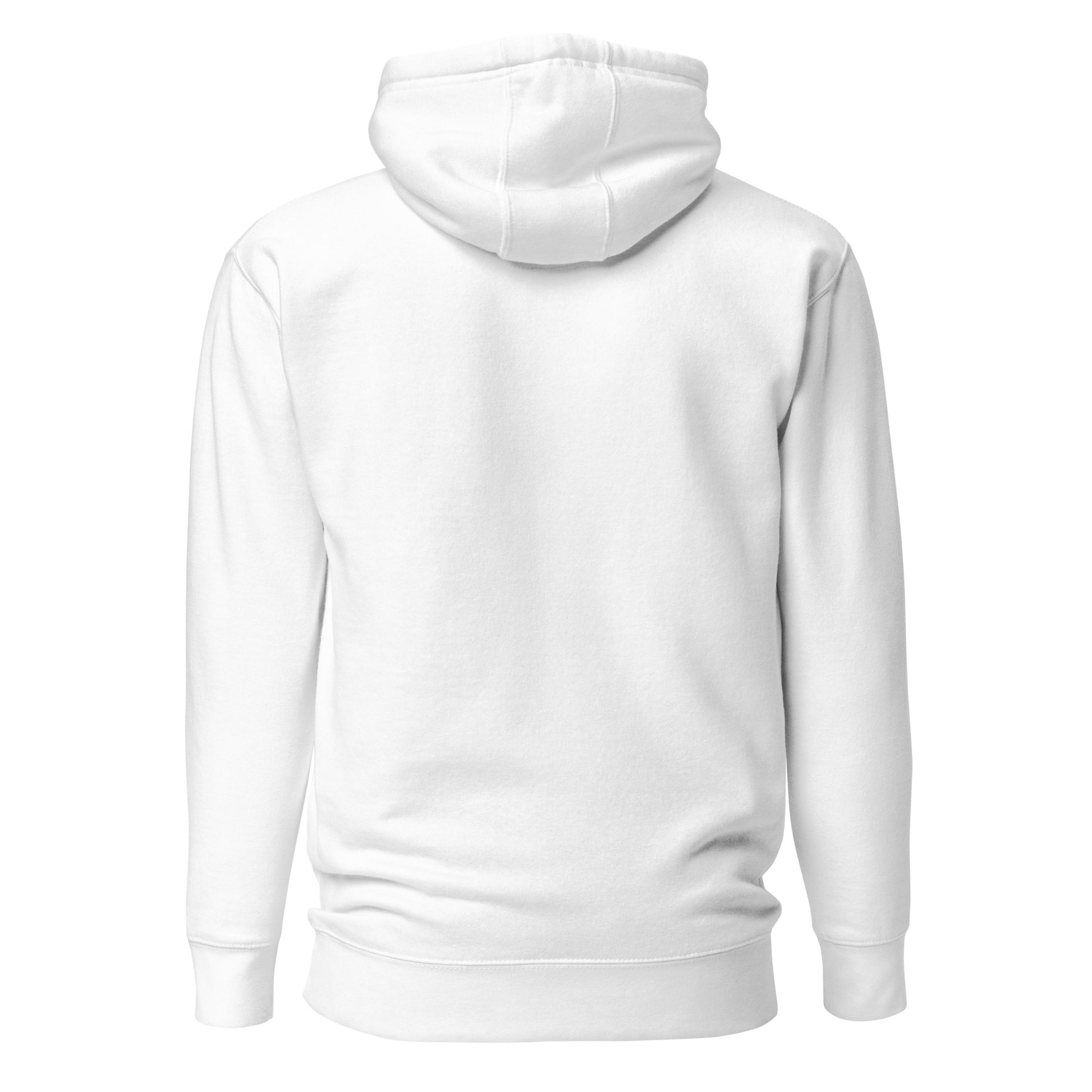 Chinese American white hoodie back