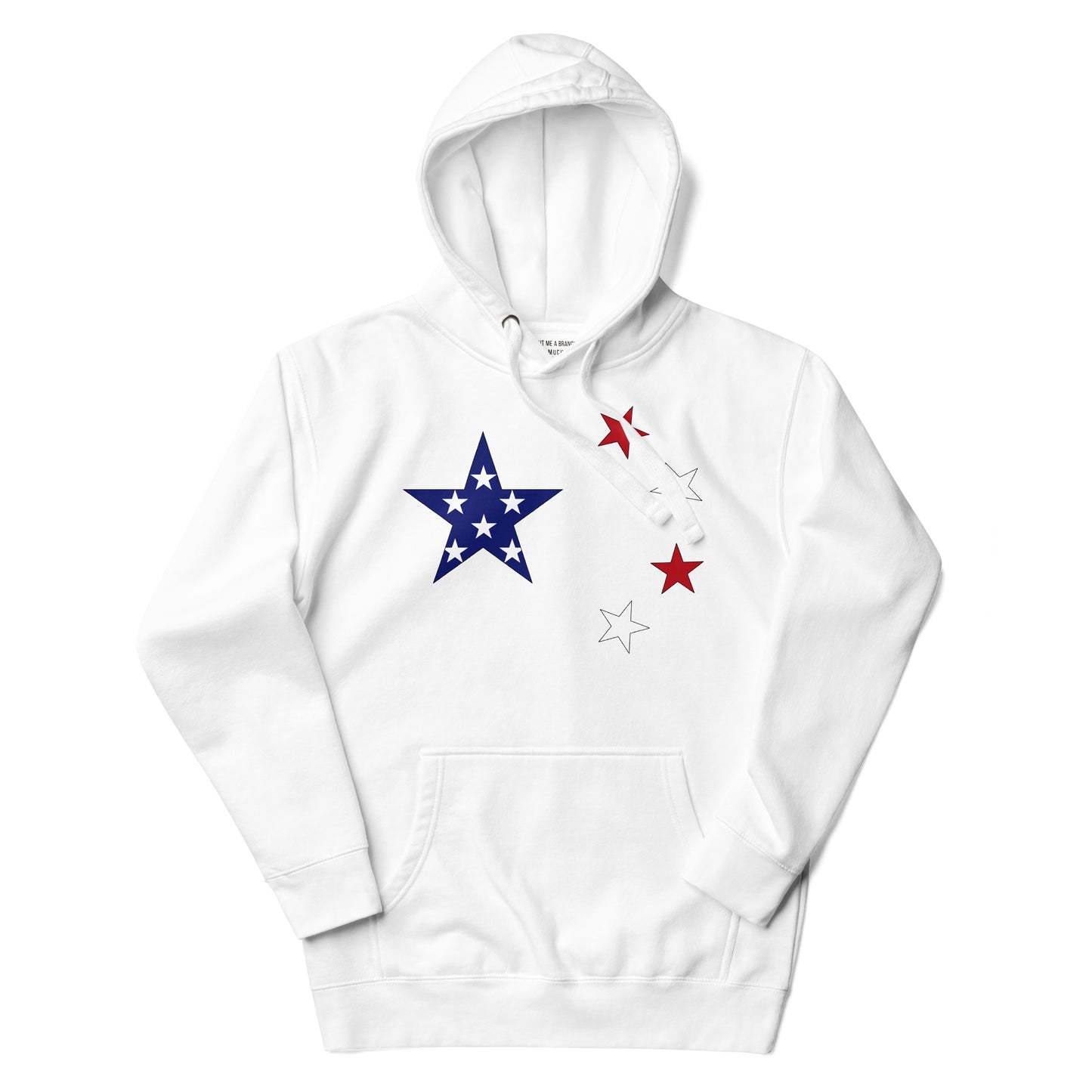 Chinese American white hoodie flat