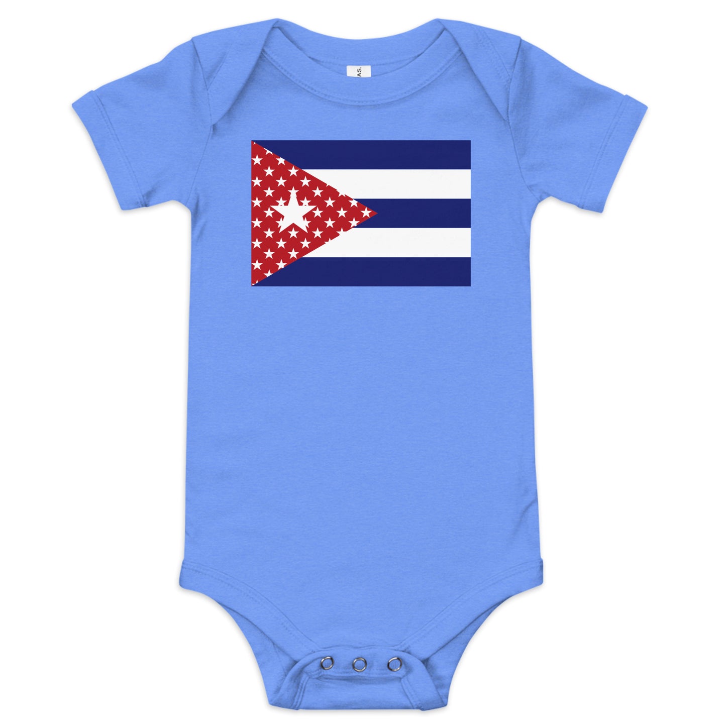 Cuban American light blue heather baby bodysuit