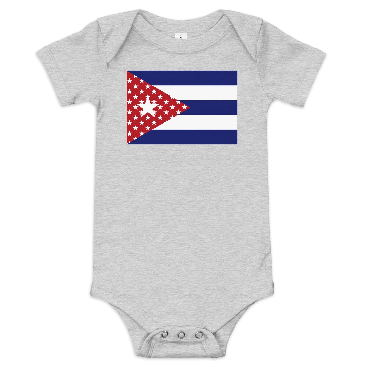 Cuban American light grey heather baby bodysuit