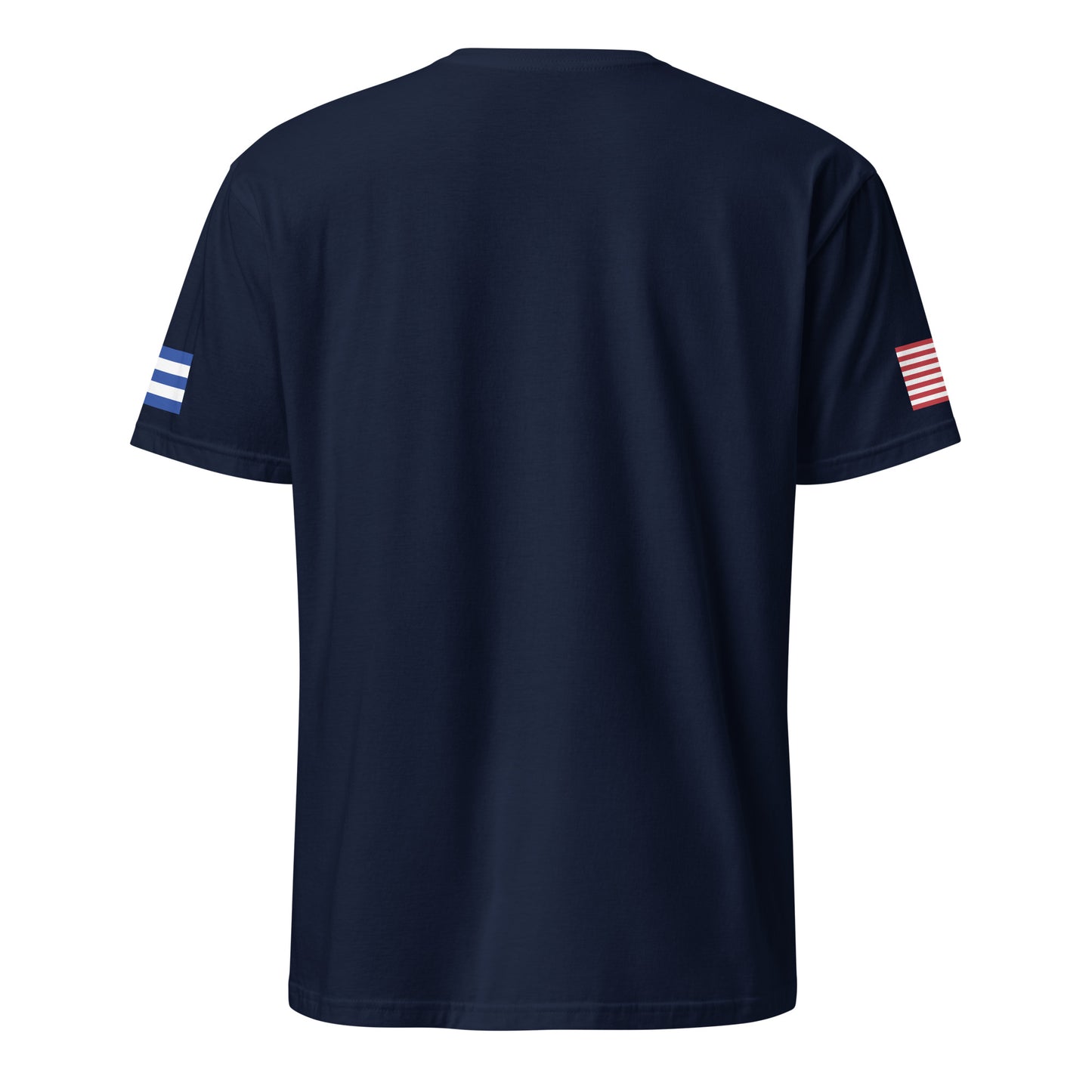 Cuban American navy blue t-shirt stars forward back