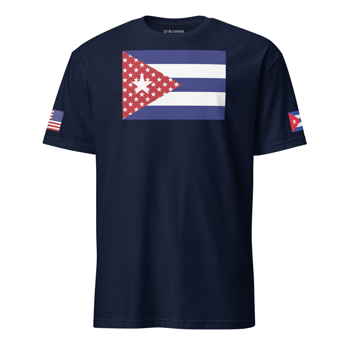 Cuban American navy blue t-shirt stars forward