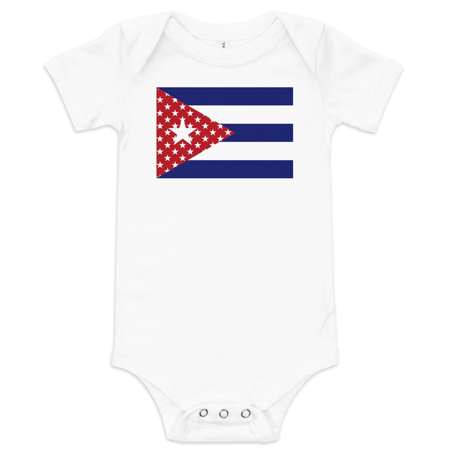 Cuban American white baby bodysuit