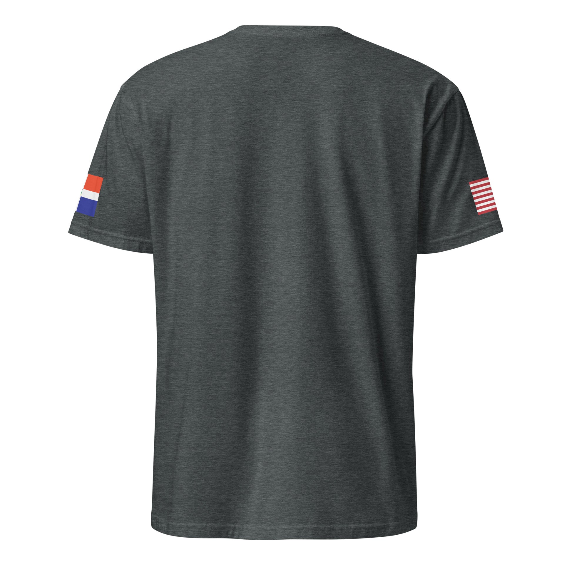 Dominican American dark grey heather t-shirt stars forward back