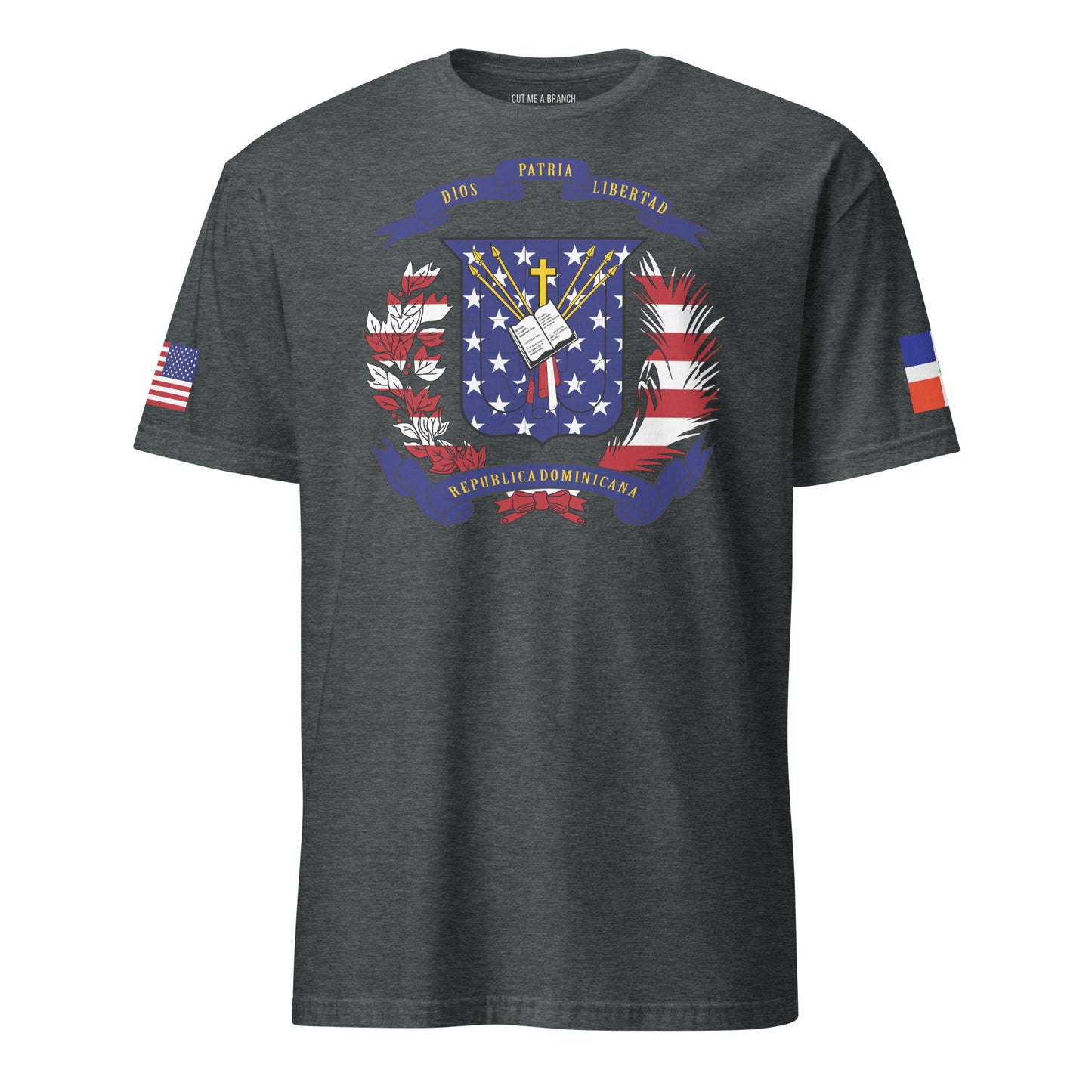 Dominican American dark grey heather t-shirt stars forward