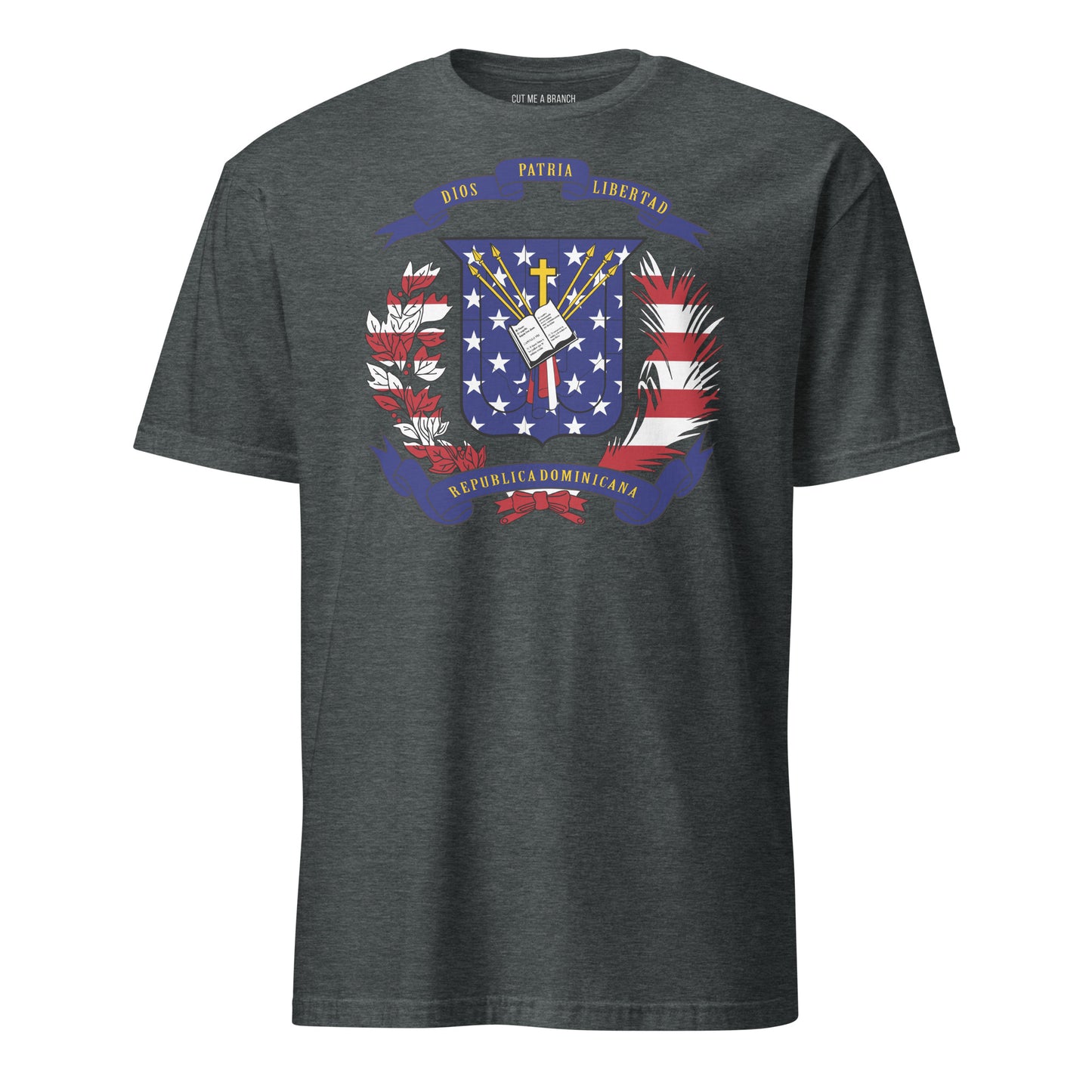 Dominican American dark grey heather t-shirt