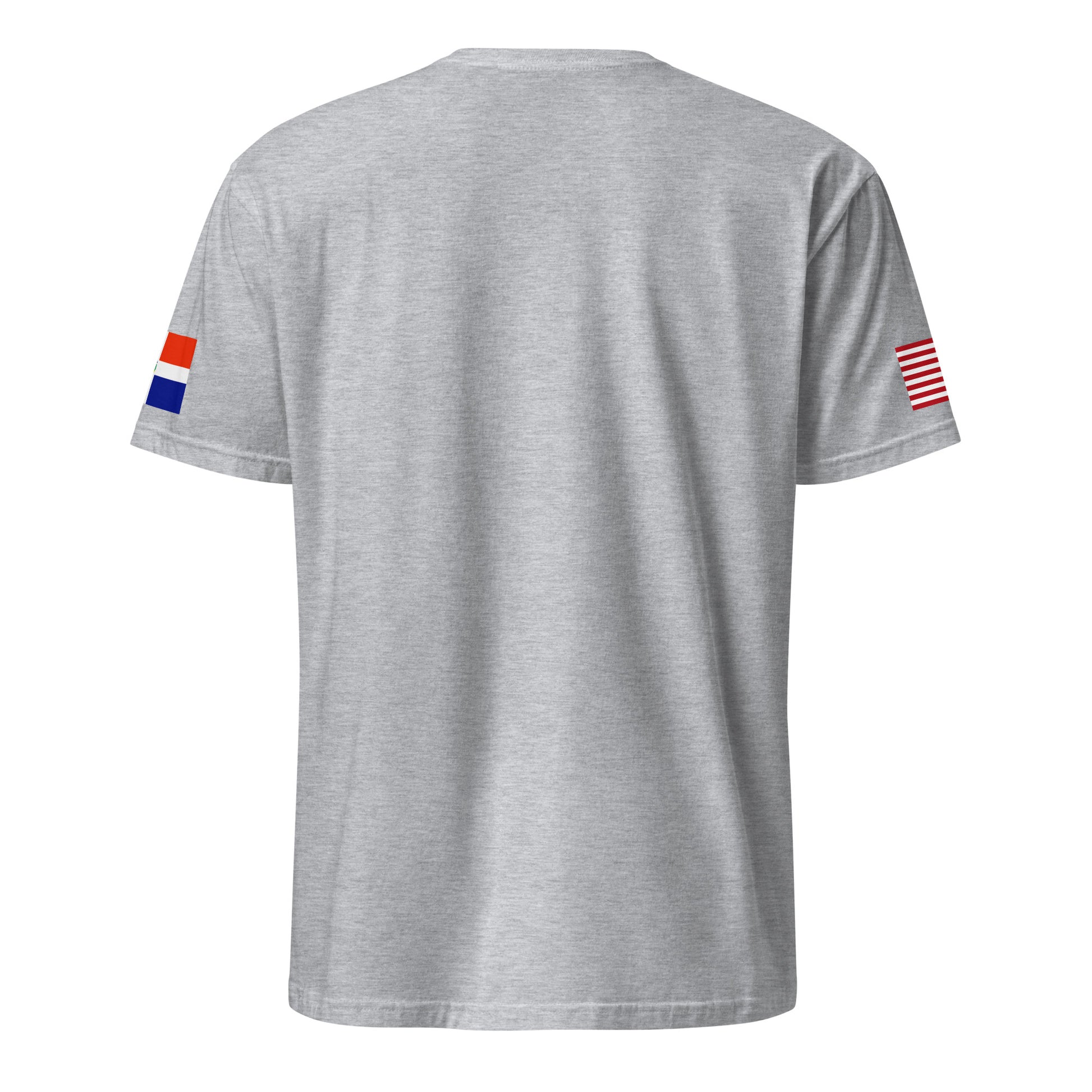 Dominican American light grey t-shirt stars forward back