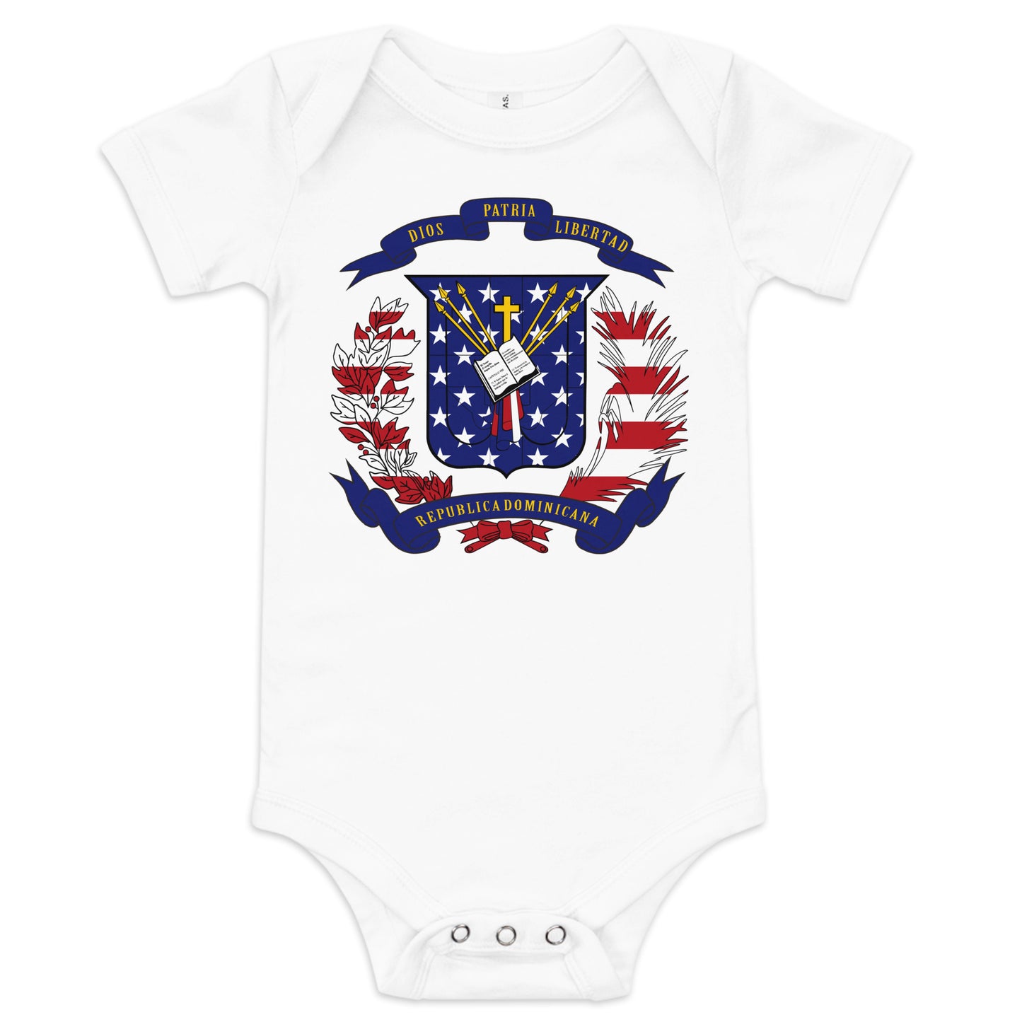 Dominican American white baby bodysuit