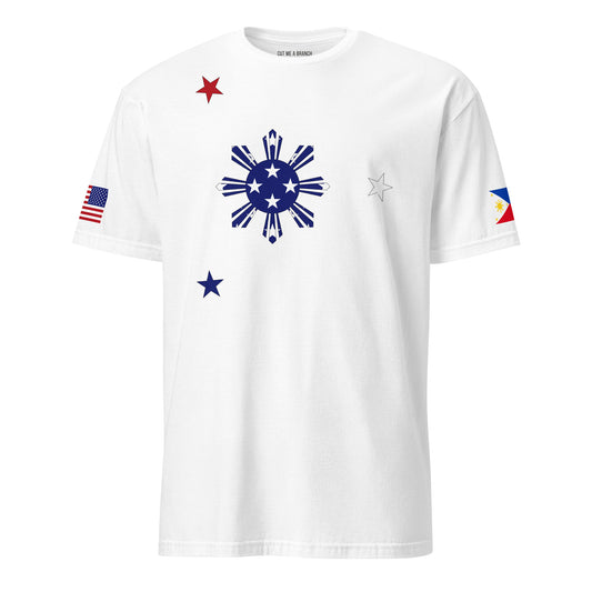 Filipino American white t-shirt rwb series stars forward