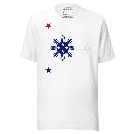 Filipino American white t-shirt made in USA