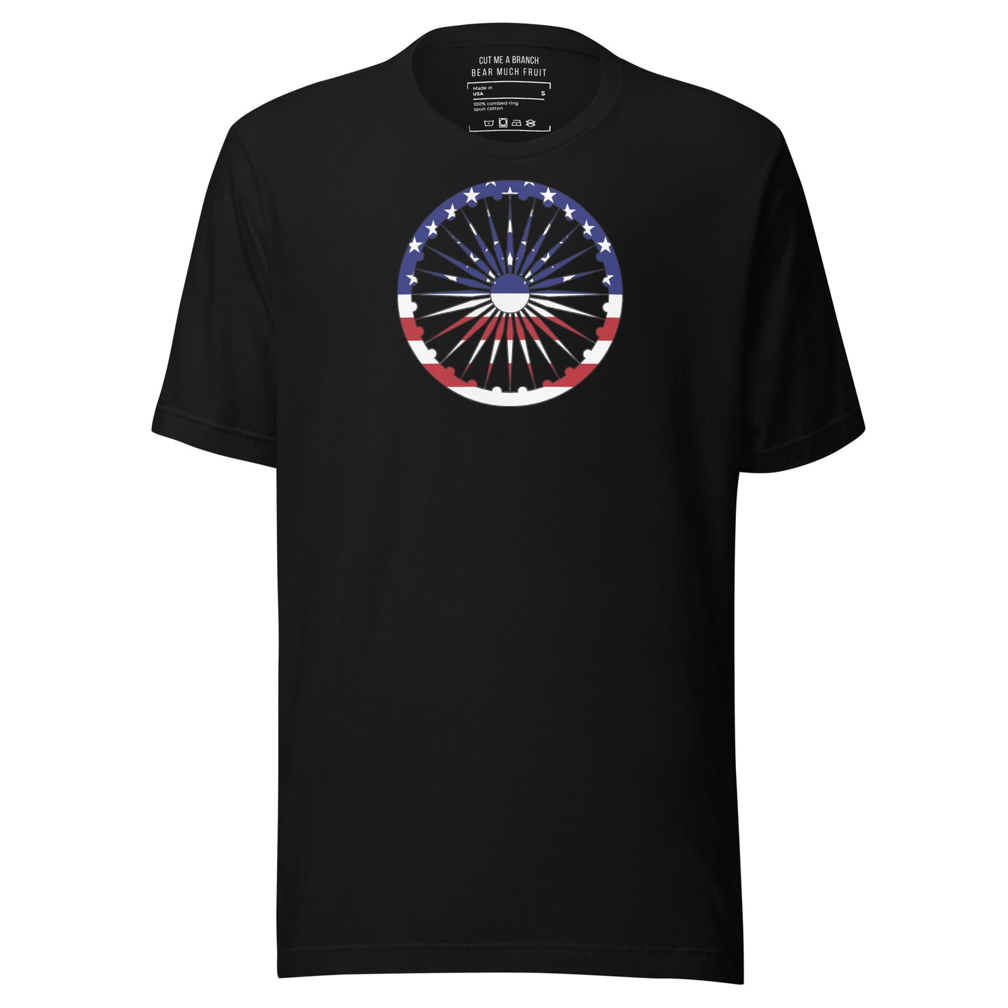 Indian American black t-shirt made in USA