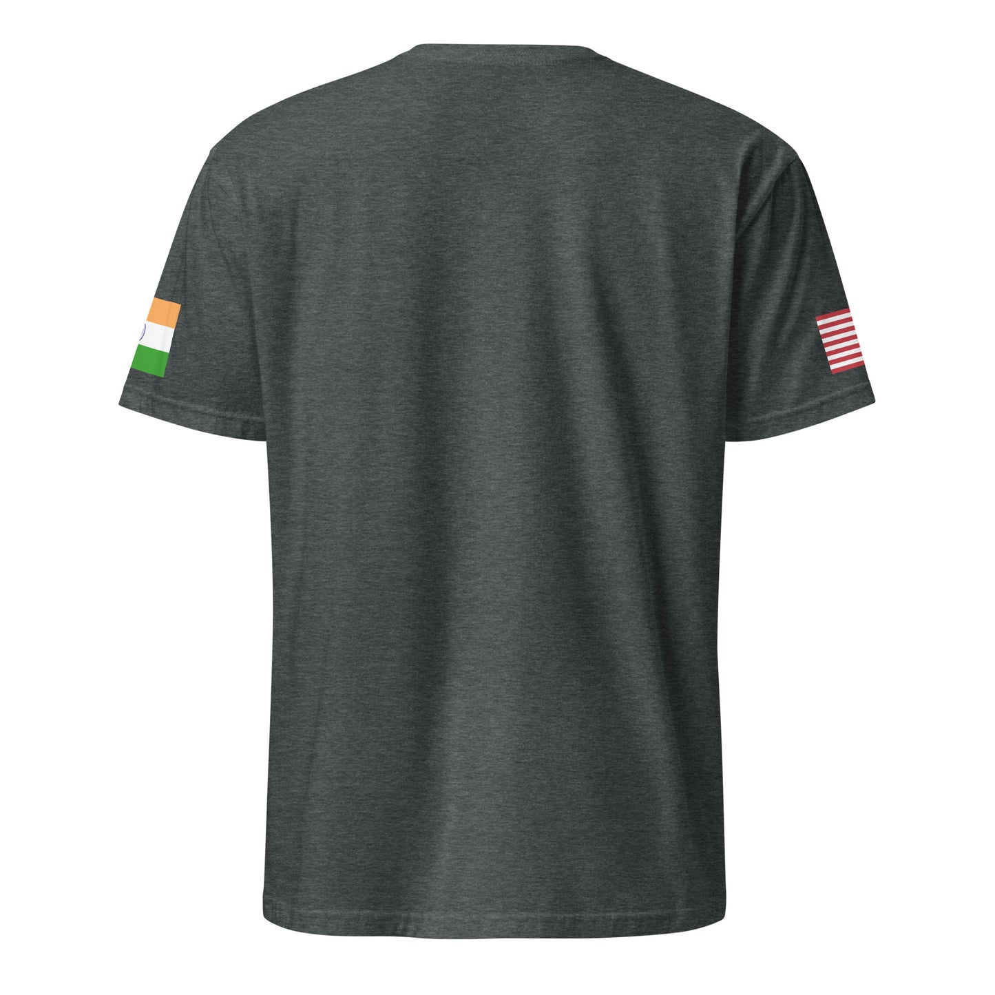 Indian American dark grey heather t-shirt stars forward back