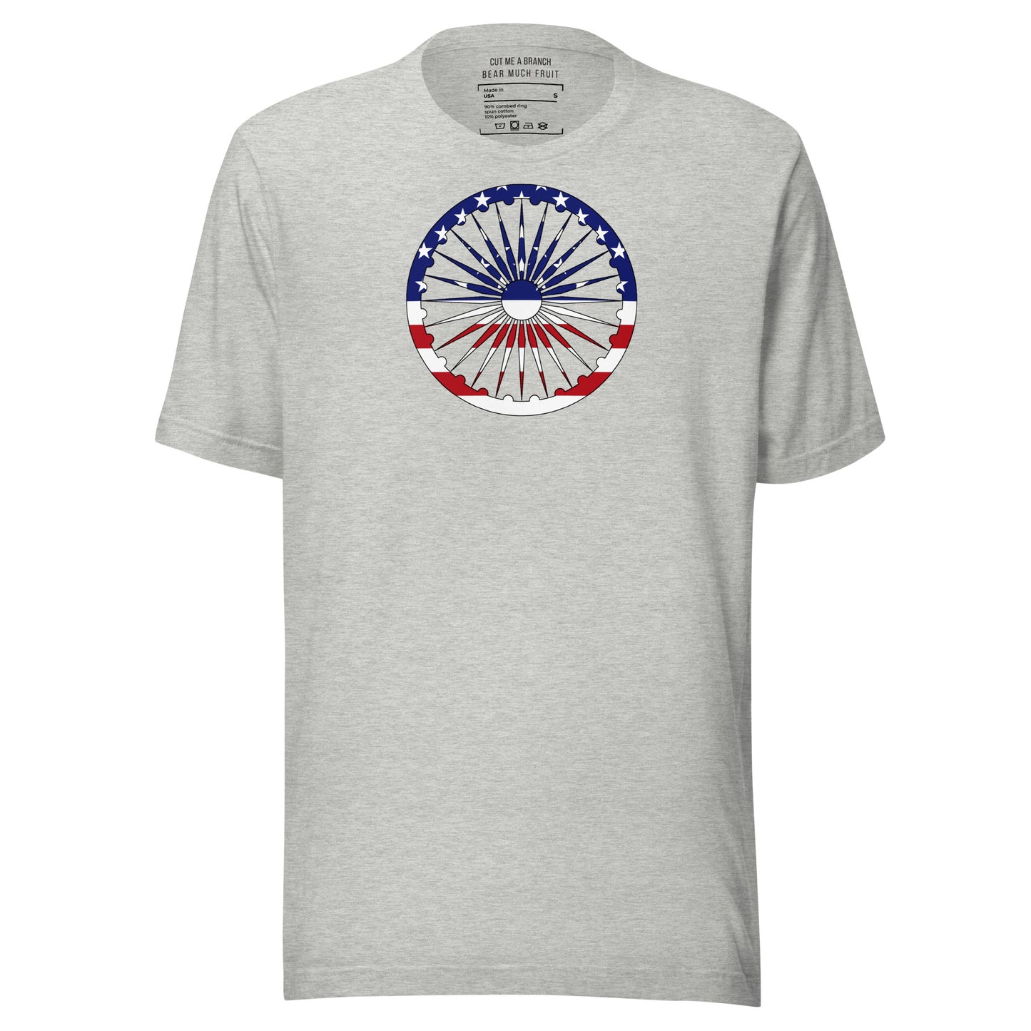 Indian American light grey heather t-shirt made in USA