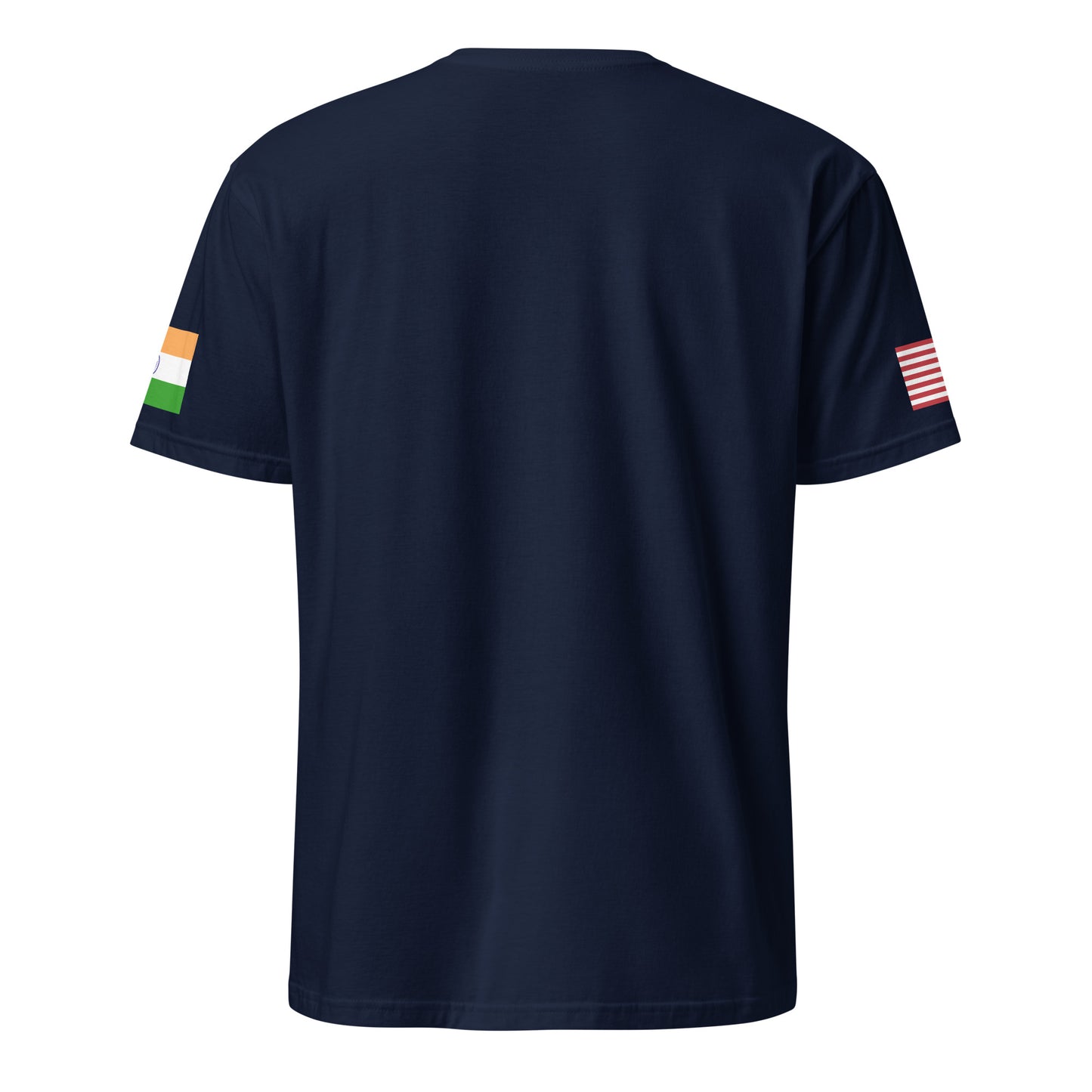 Indian American navy blue t-shirt stars forward back