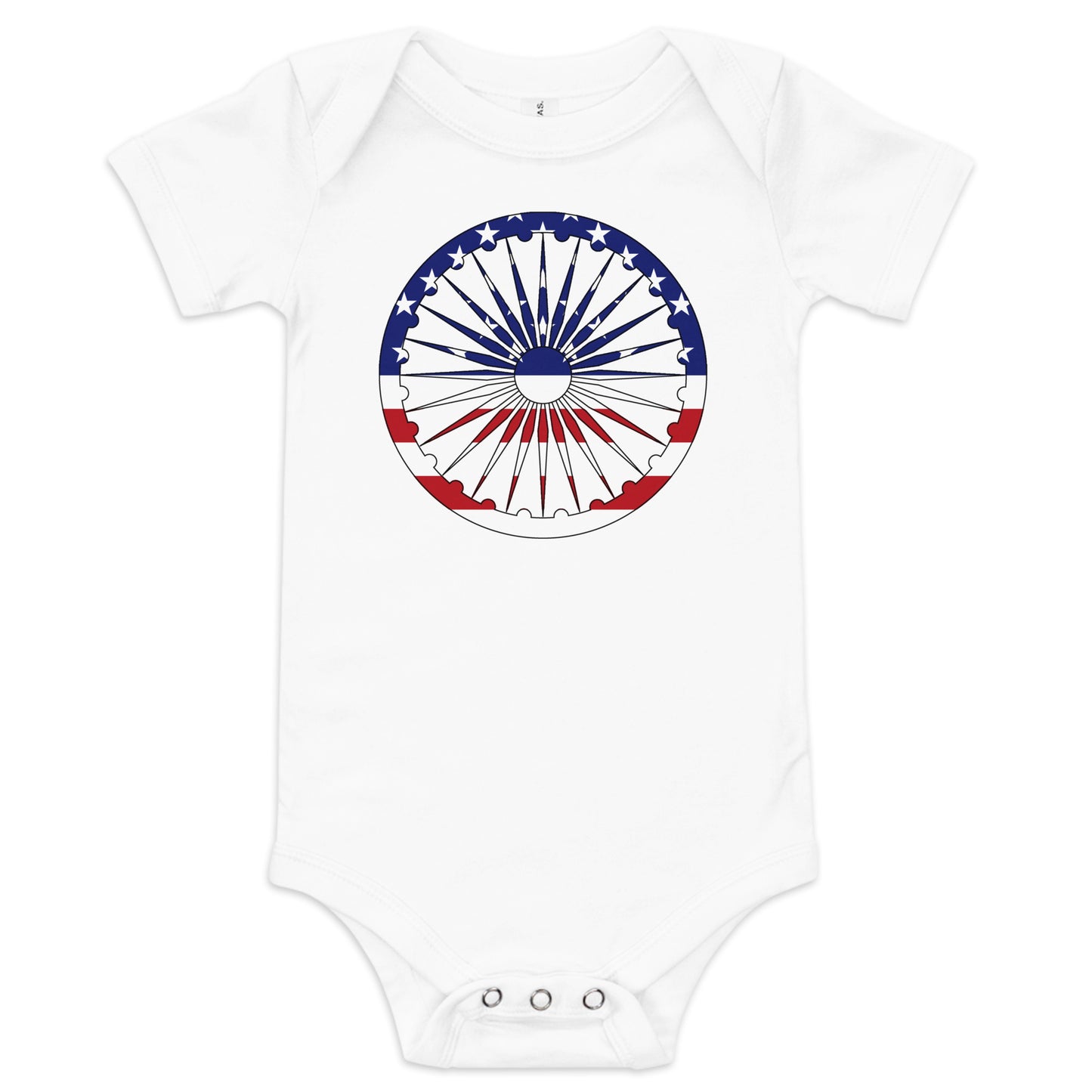 Indian American white baby bodysuit