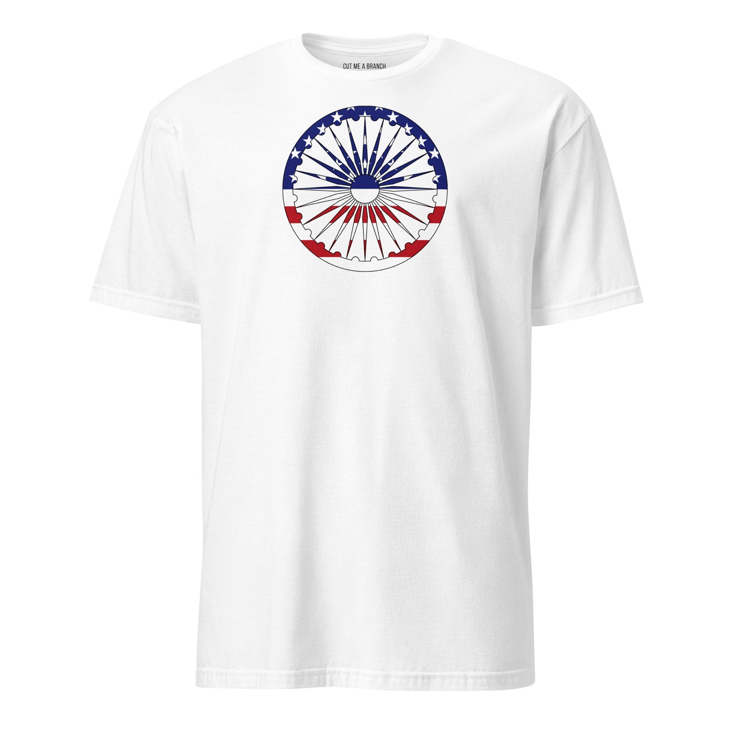 Indian American white t-shirt