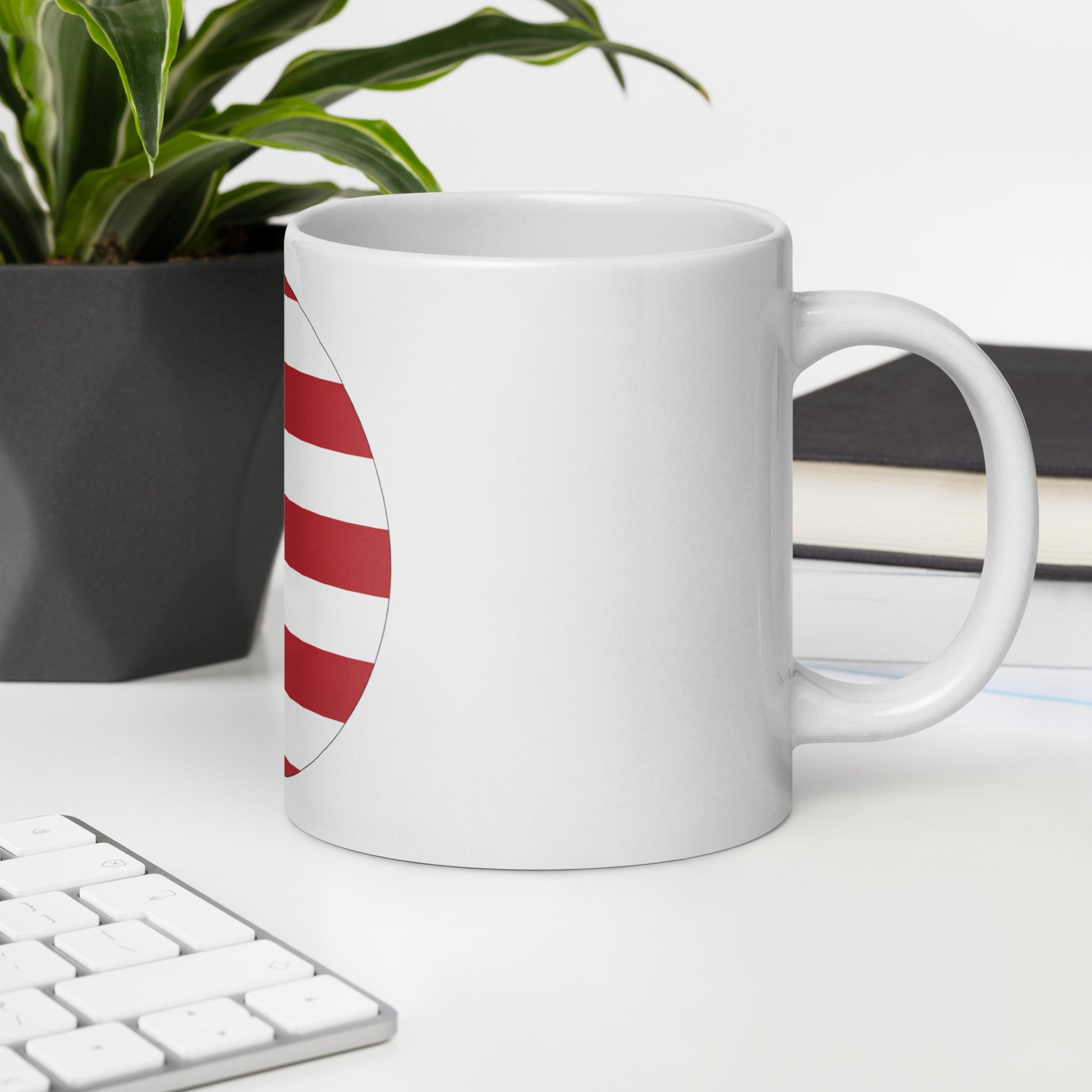 Japanese American 20oz white mug in office space