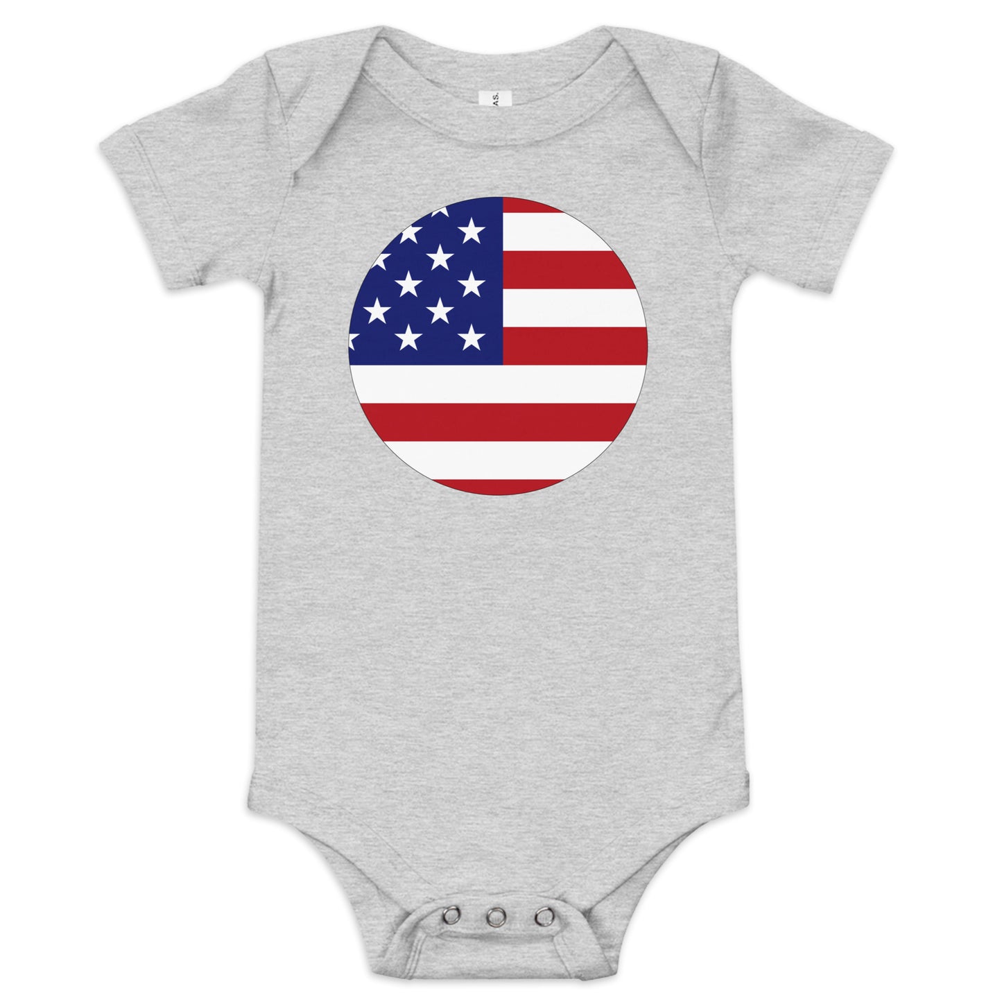 Japanese American light grey heather baby bodysuit