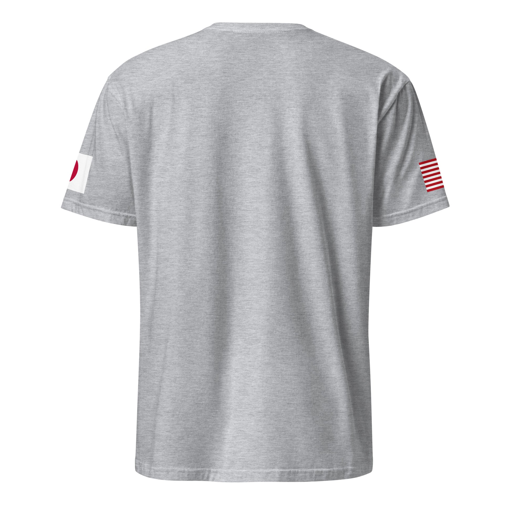 Japanese American light grey t-shirt stars forward back