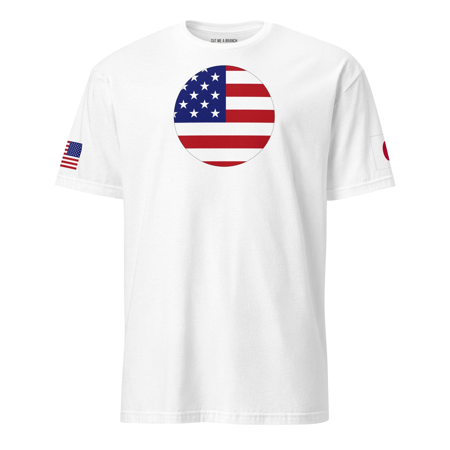 Japanese American white t-shirt stars forward