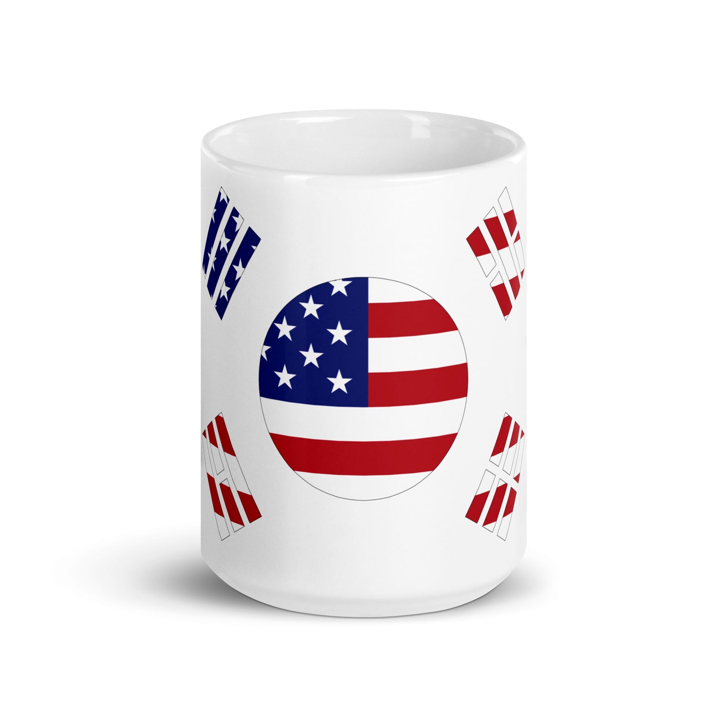 Korean American 15oz white mug