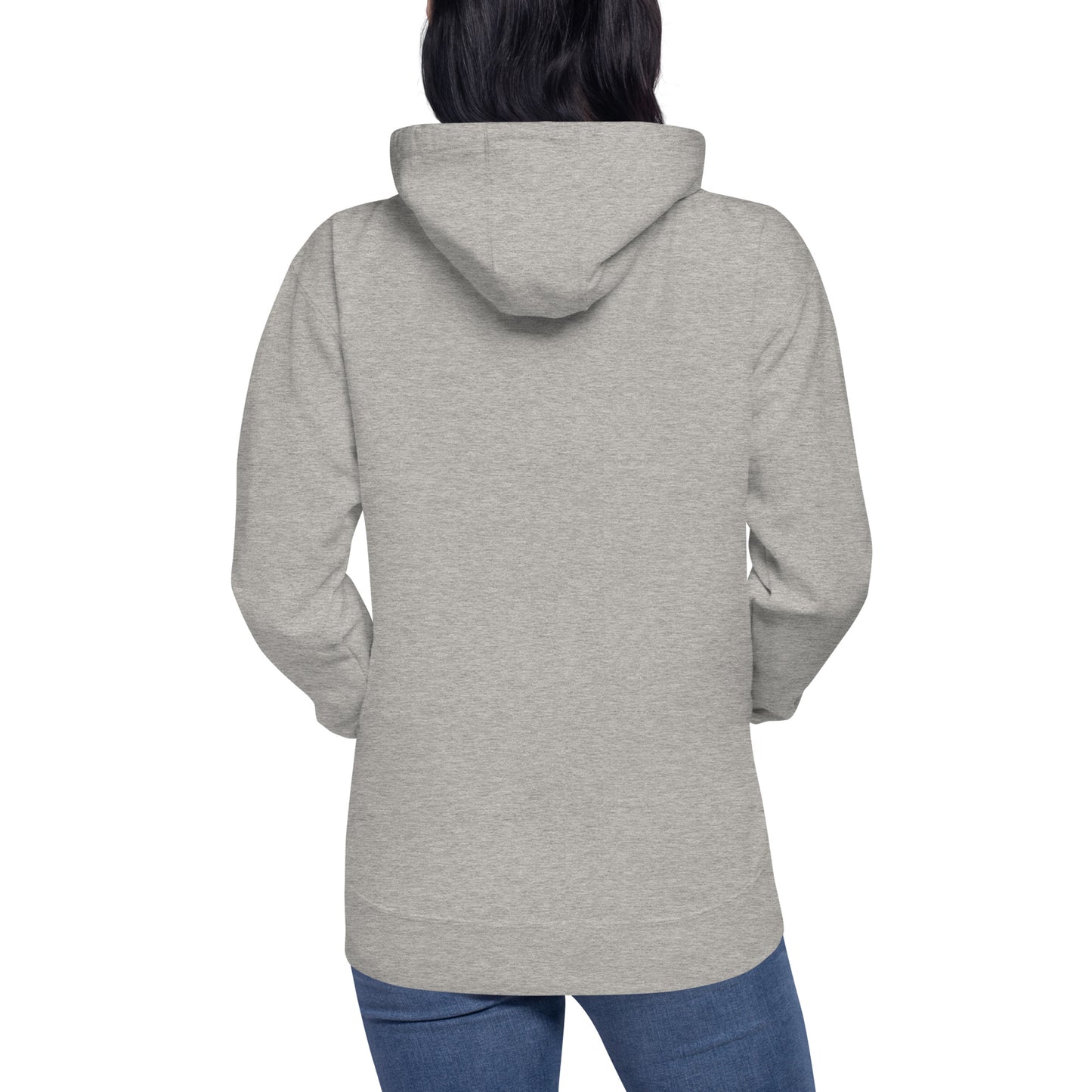 Korean American carbon grey hoodie back womens