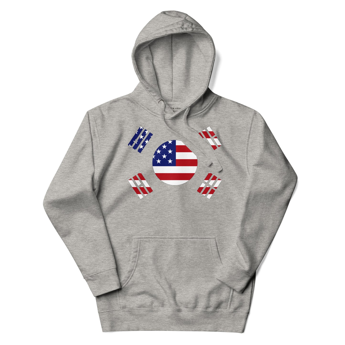 Korean American carbon grey hoodie flat