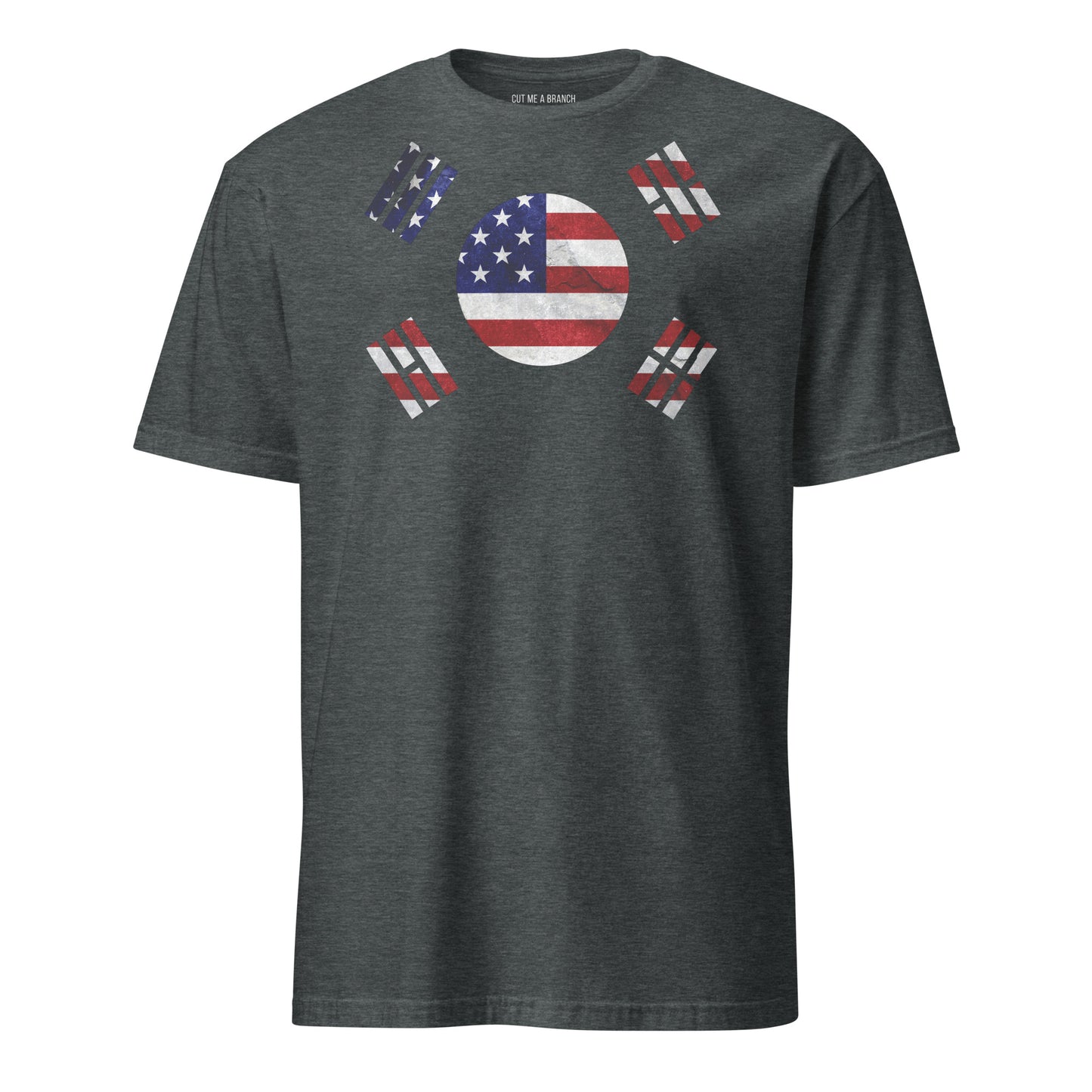 Korean American dark grey heather t-shirt foundation series