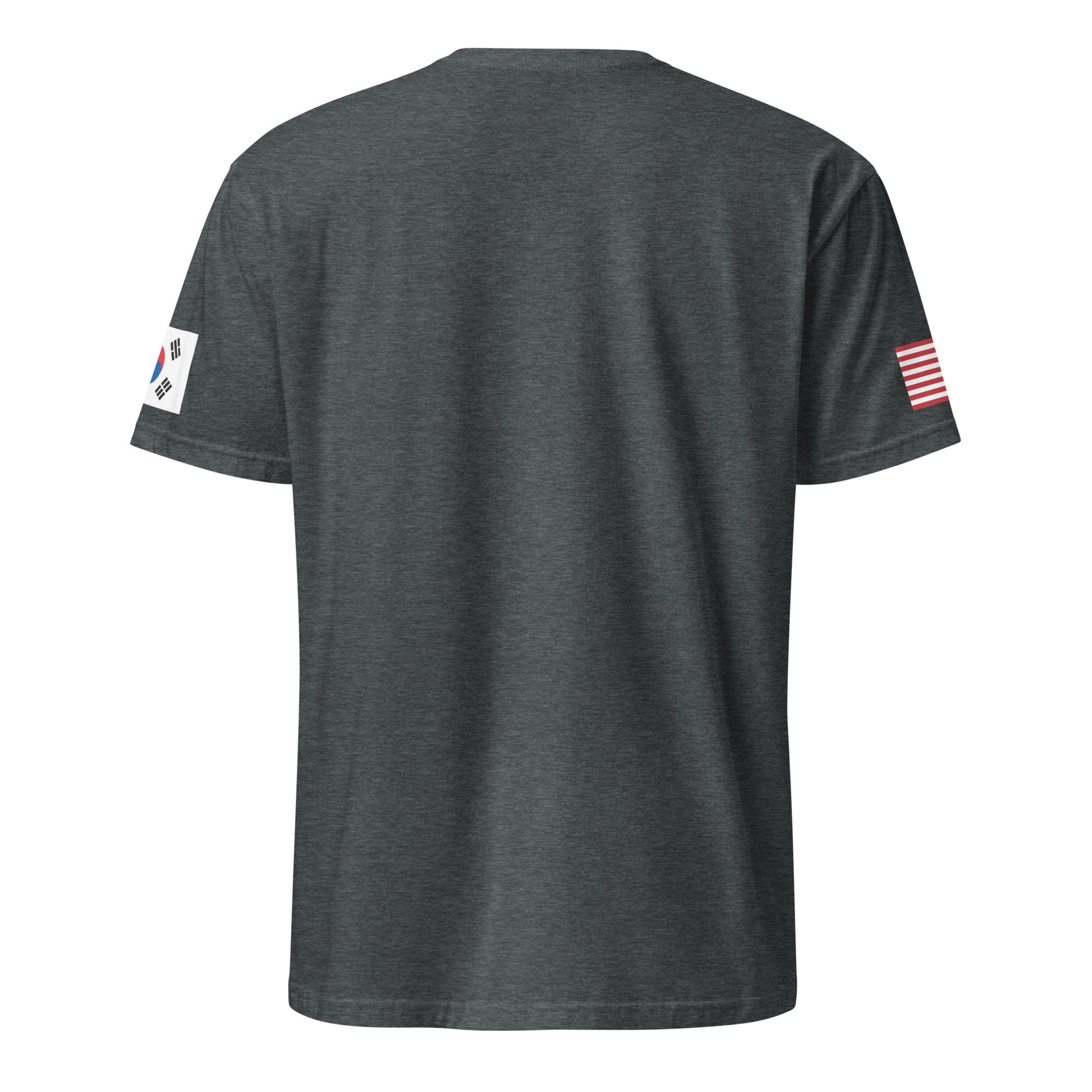 Korean American dark grey heather t-shirt rwb series stars forward back