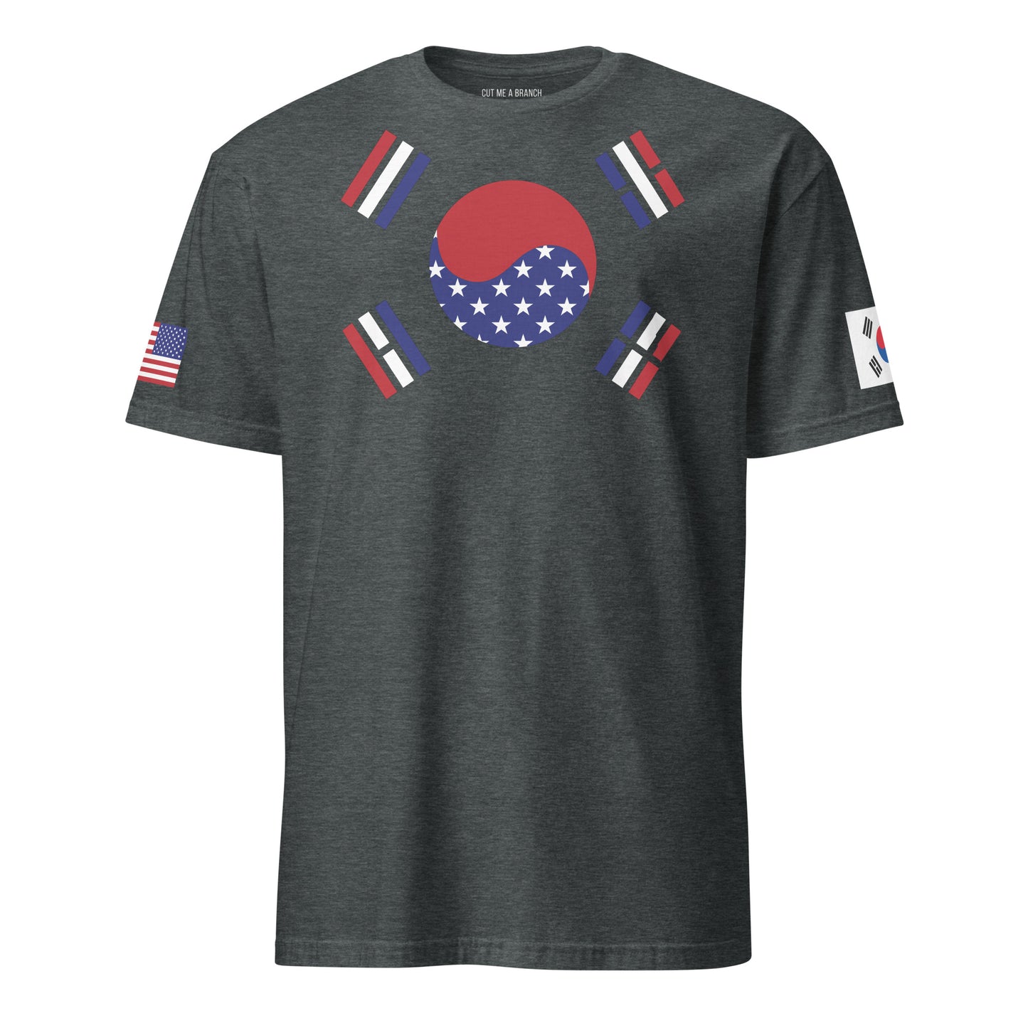 Korean American dark grey heather t-shirt rwb series stars forward