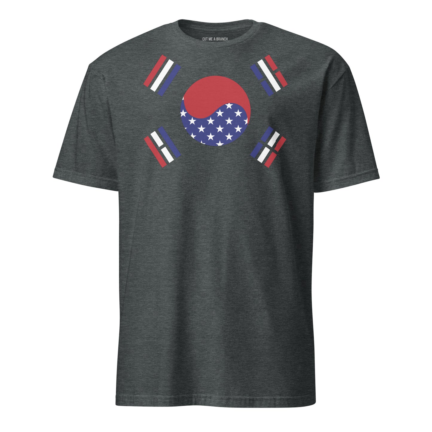 Korean American dark grey heather t-shirt rwb series