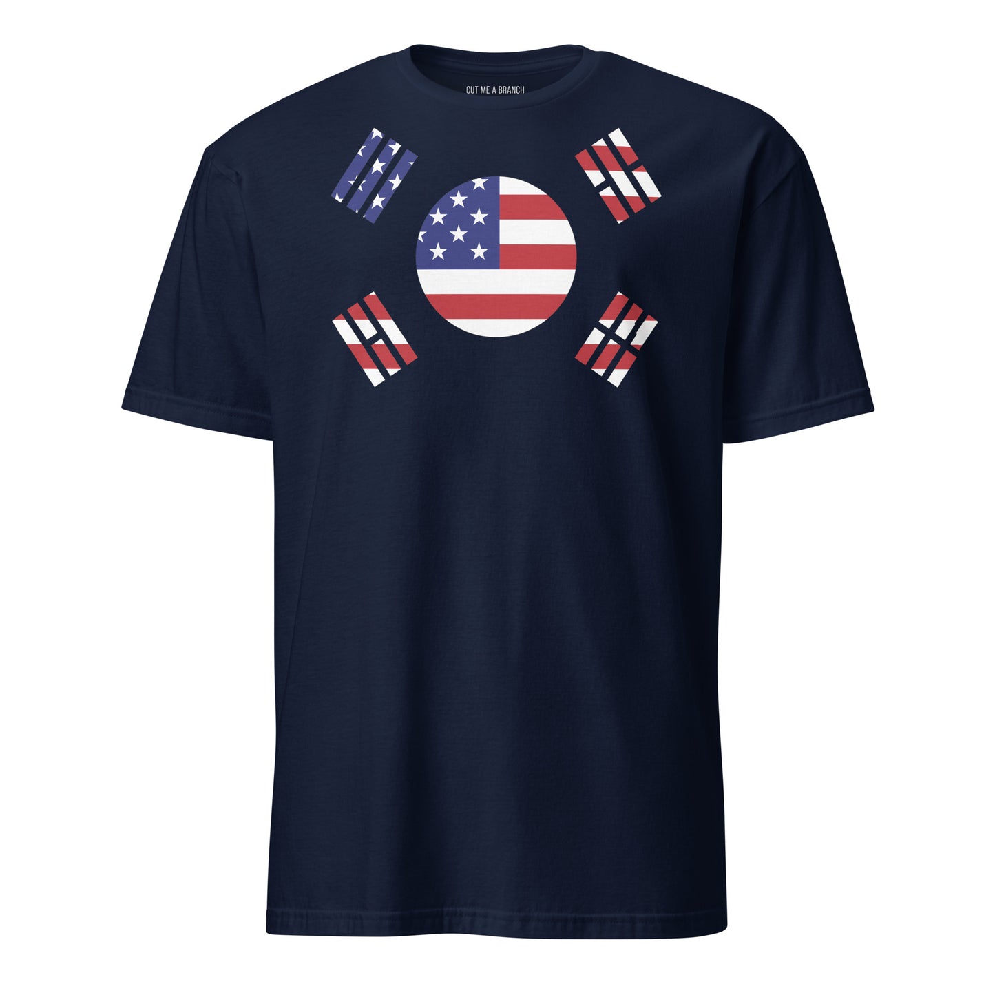 Korean American navy blue t-shirt