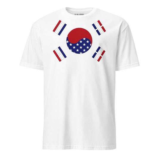 Korean American white t-shirt rwb series