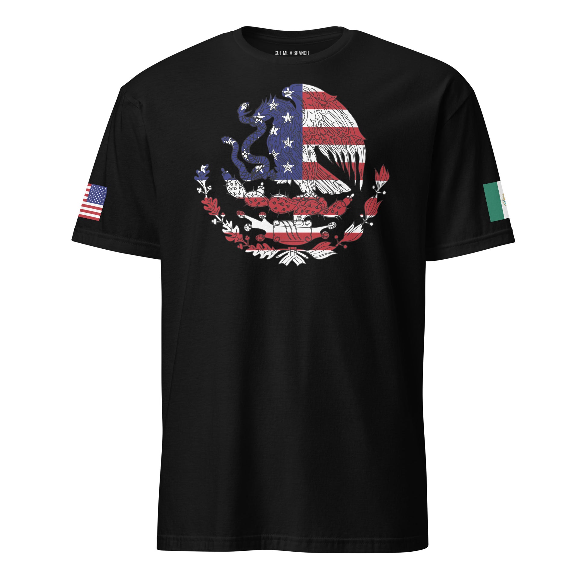 Mexican American black t-shirt stars forward