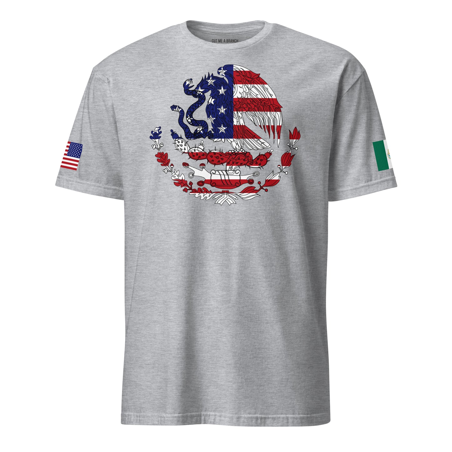 Mexican American light grey t-shirt stars forward