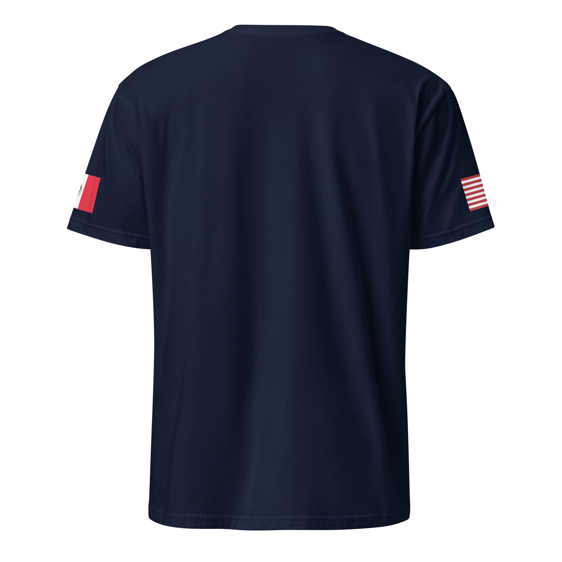 Mexican American navy blue t-shirt stars forward back