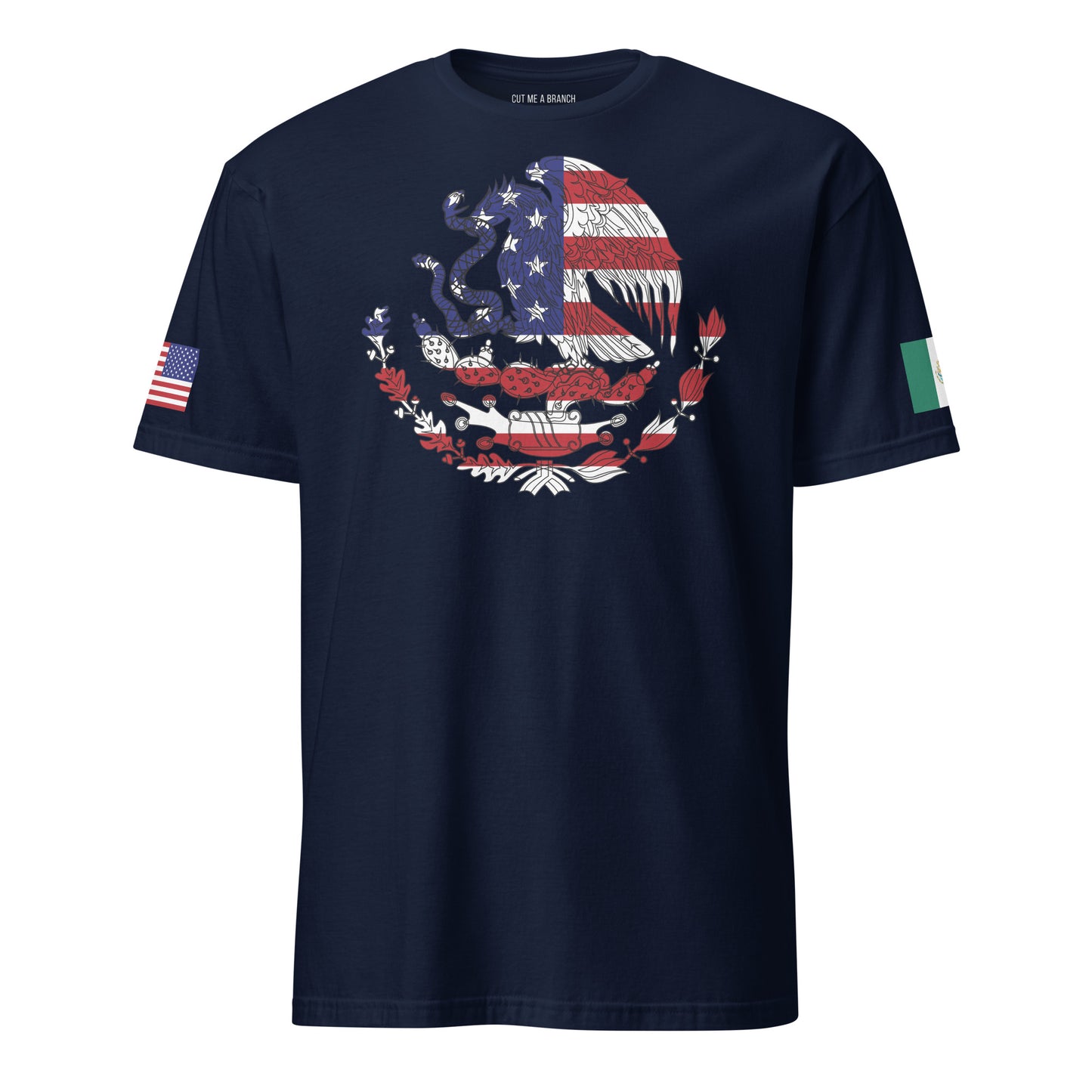 Mexican American navy blue t-shirt stars forward