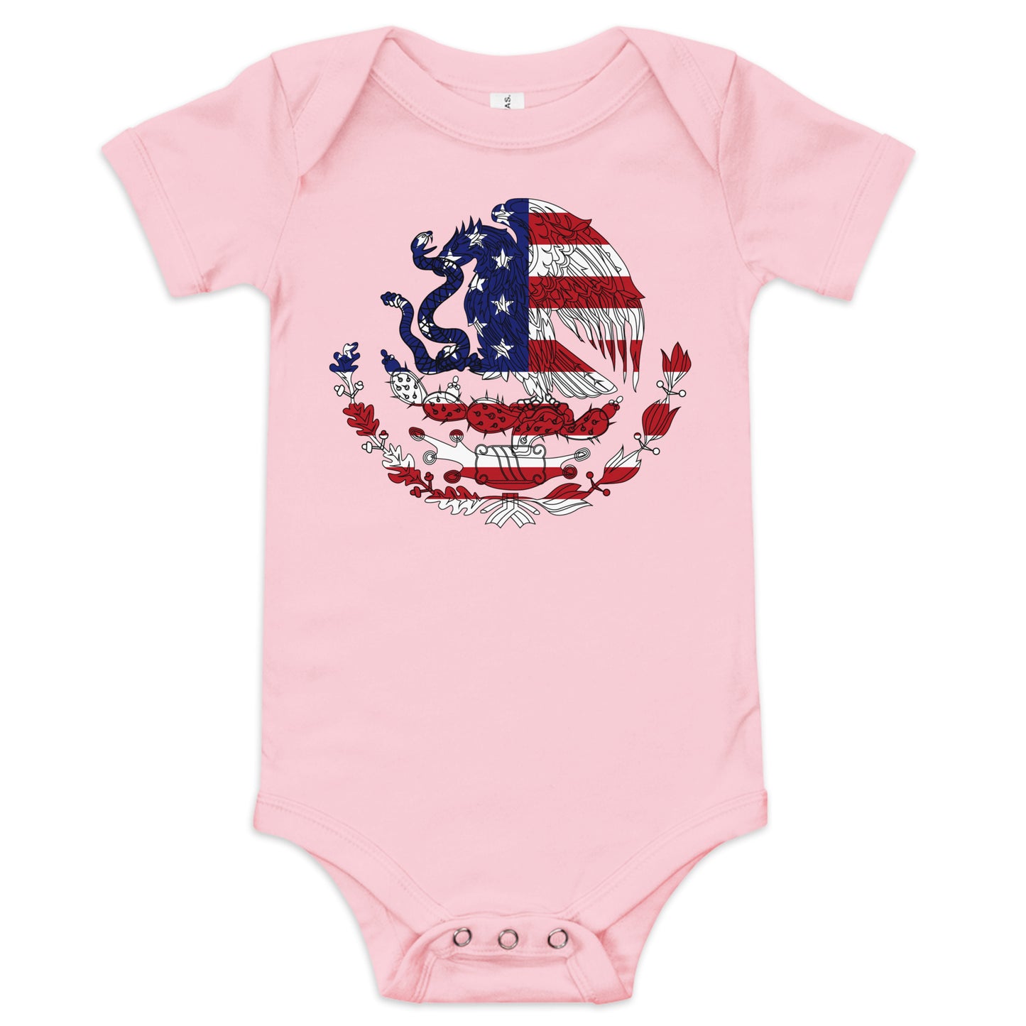 Mexican American pink baby bodysuit