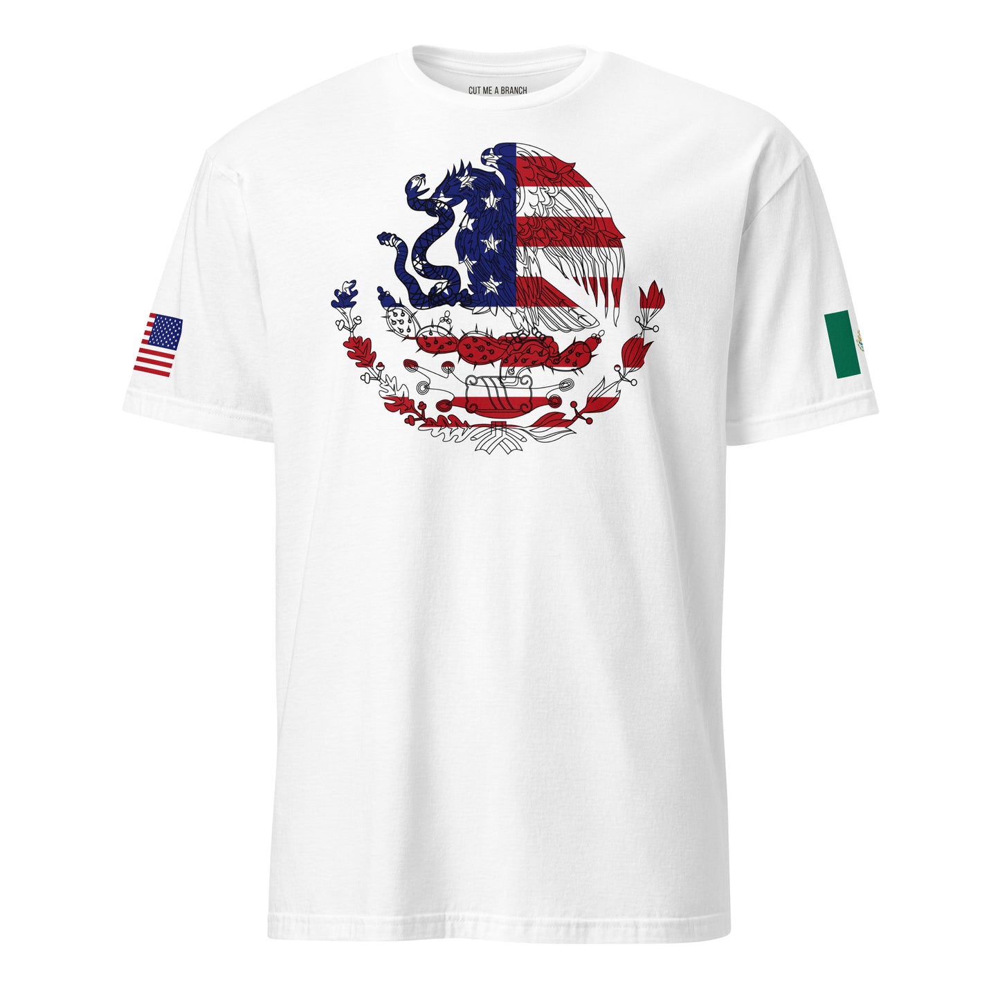 Mexican American white t-shirt stars forward