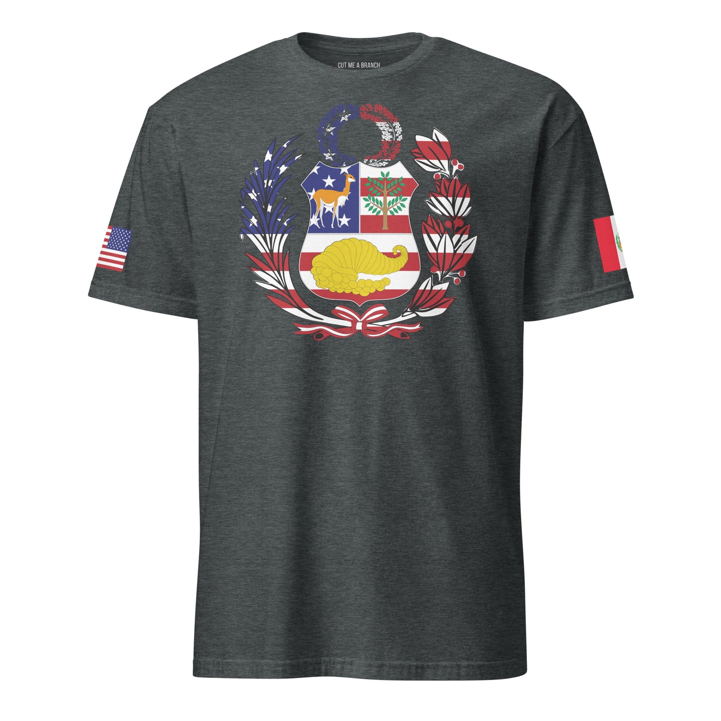 Peruvian American dark grey heather t-shirt stars forward