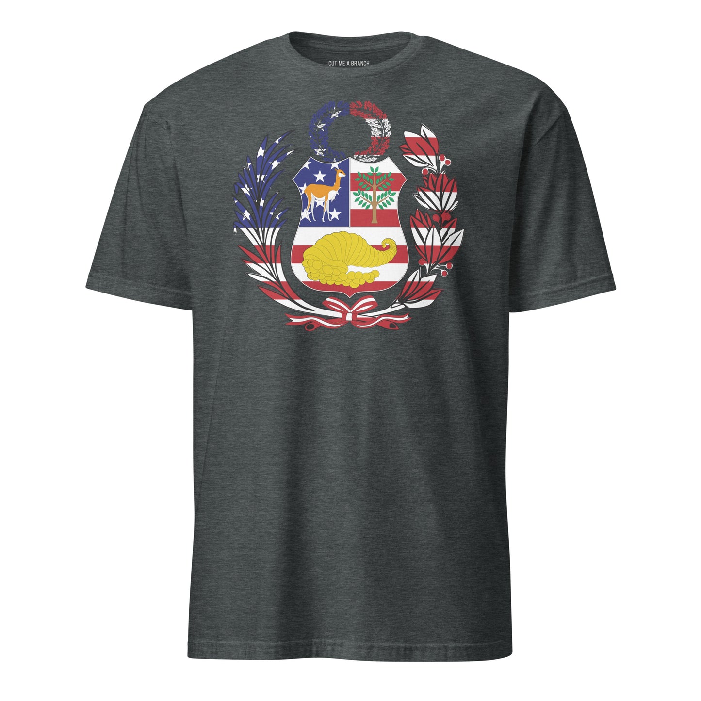 Peruvian American dark grey heather t-shirt